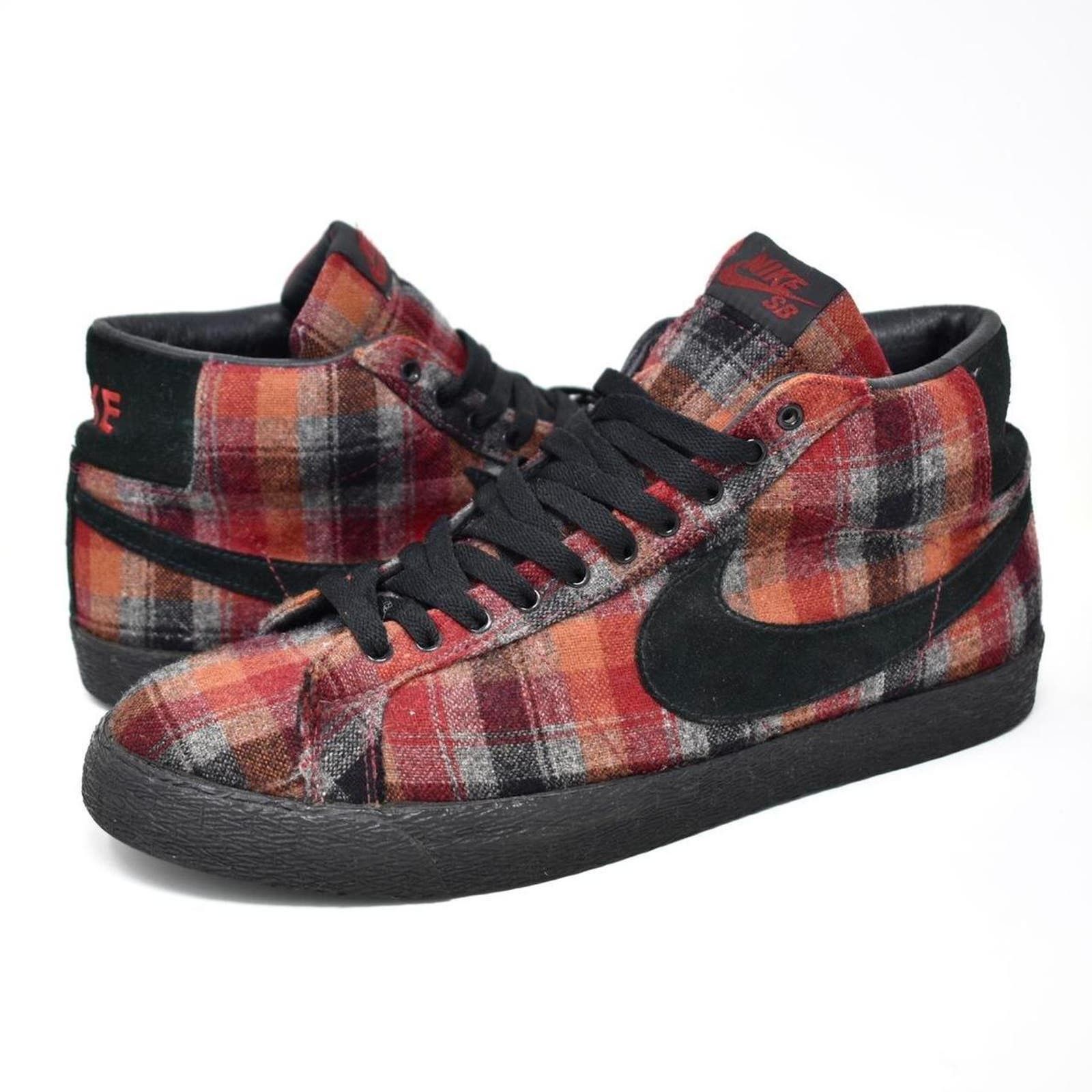 image of 2006 Nike Sb Blazer Mid Todd Jordan Shoes in Red, Men's (Size 11.5)