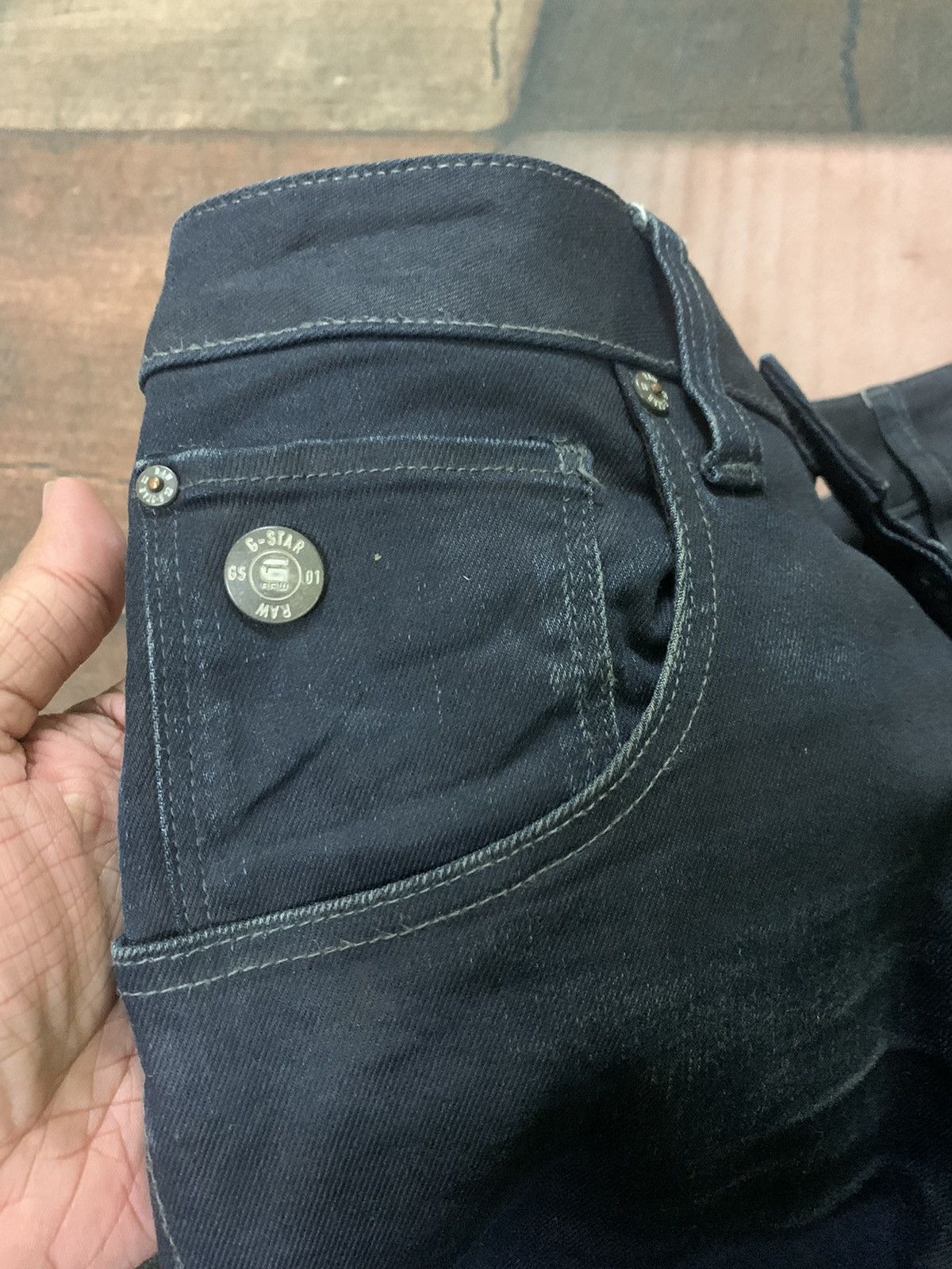 14th Addiction × G-Star × Le Grande Bleu (L.G.B.) SICK TWISTED G STAR RAW WAXED Size US 35 - 11 Thumbnail