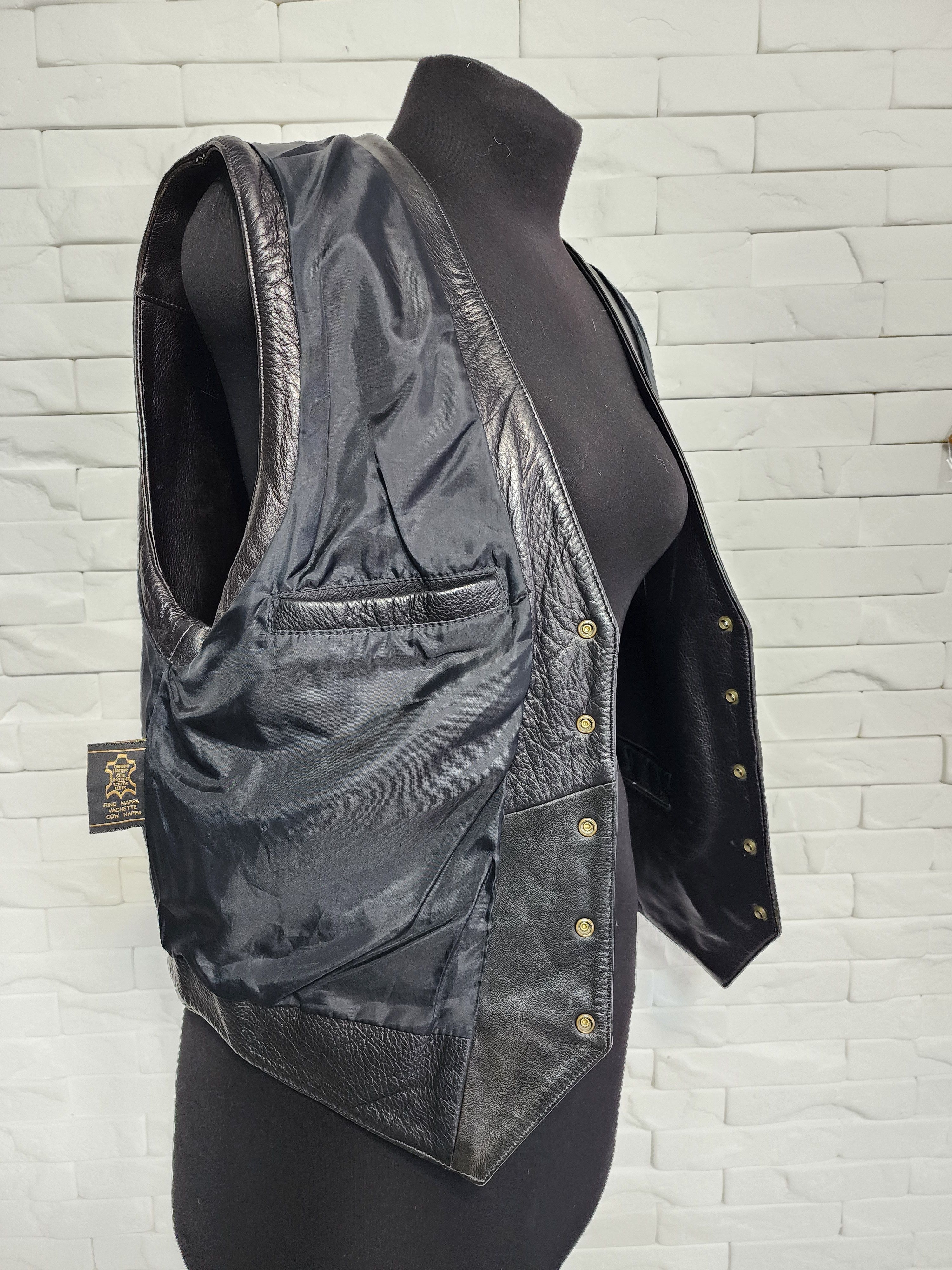 Other Genuine Leather Vest: Black Waistcoat Size US M / EU 48-50 / 2 - 8 Thumbnail