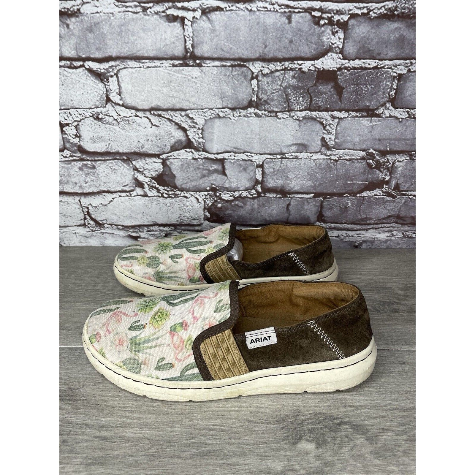Ariat Ariat Ryden Cactus Flamingo Print Slip On Casual Shoes Wome Size US 8.5 / IT 38.5 - 13 Thumbnail