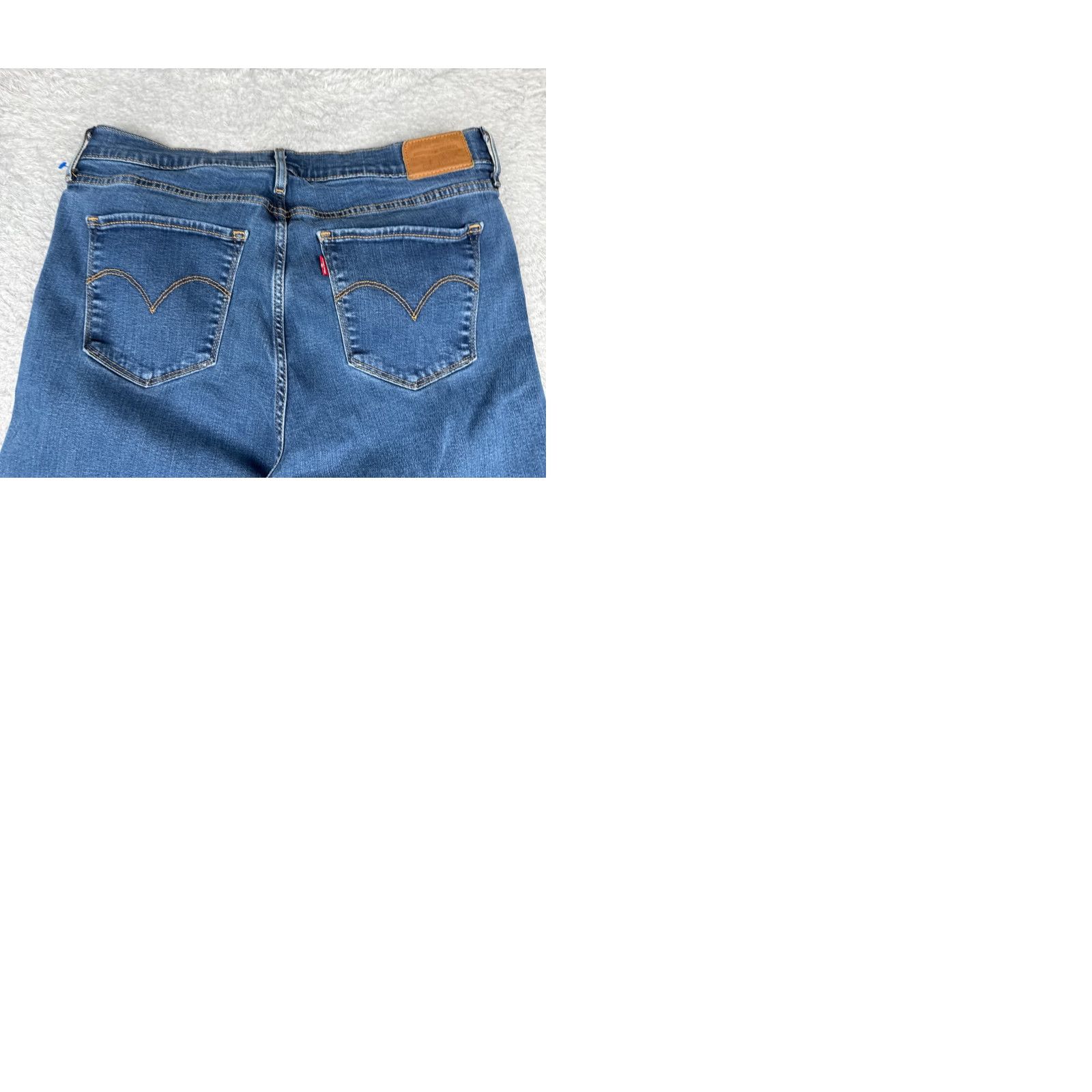 Levi's Levi's Jeans Womens 33 Blue Denim Big E 724 High Rise Straight Fit Cotton 33x30 Size 24" / US 00 / IT 34 - 11 Thumbnail