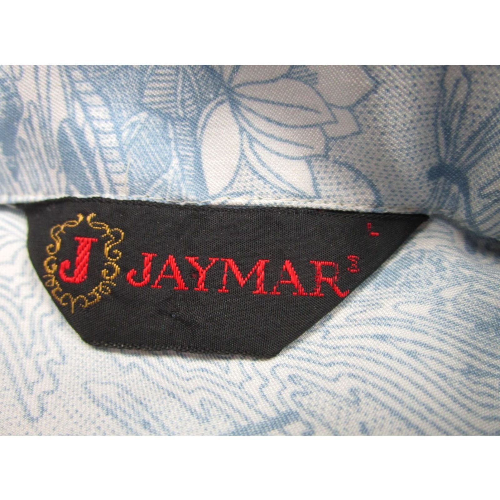 Vintage VINTAGE Jaymar Shirt Men Large Blue Floral Button-Front 70s Long Sleeve 1970s Size US L / EU 52-54 / 3 - 7 Thumbnail