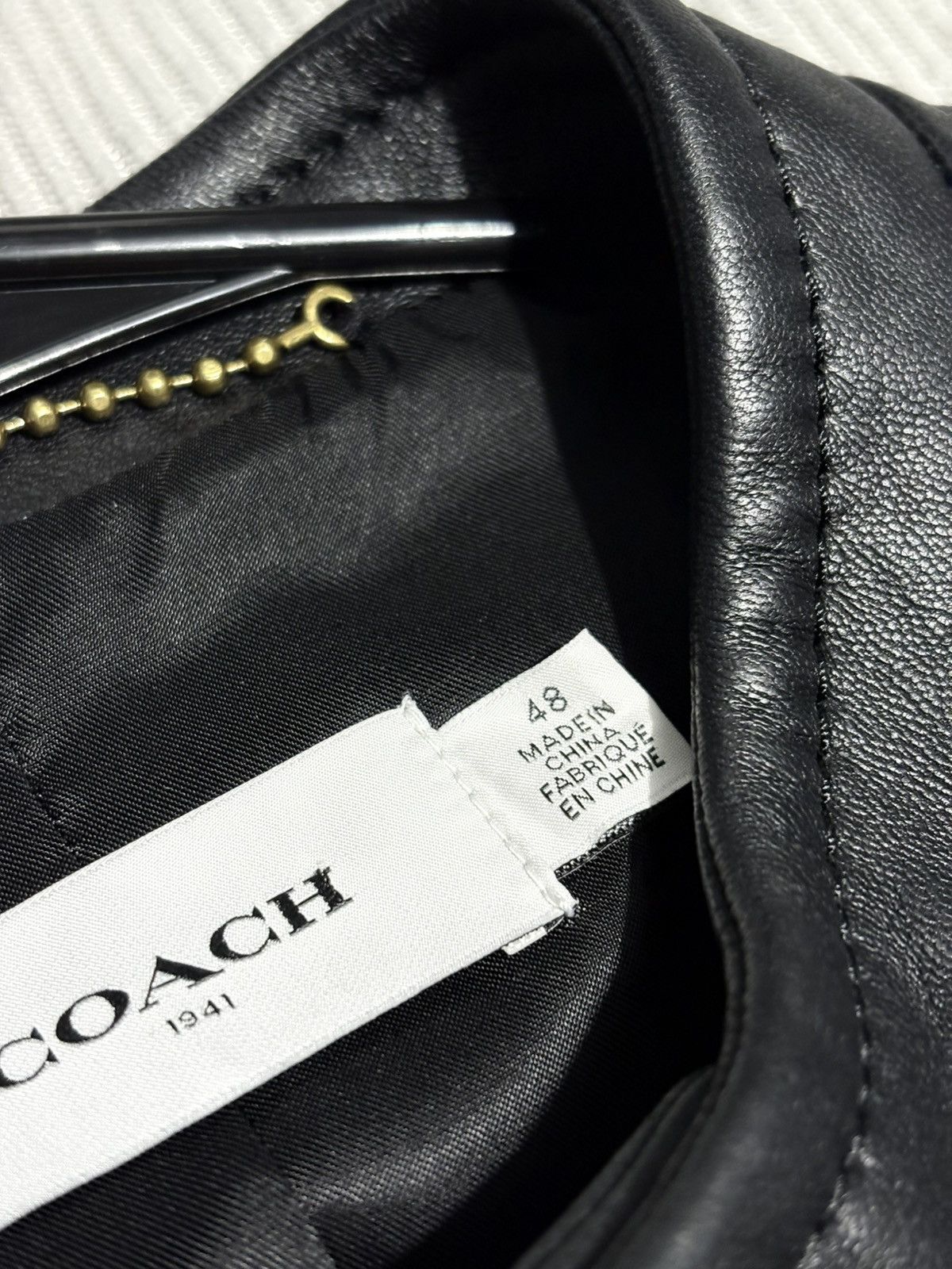 Coach 48 Coach Lambskin leather jacket 5 zip motorcycle biker vtg Size US M / EU 48-50 / 2 - 9 Thumbnail