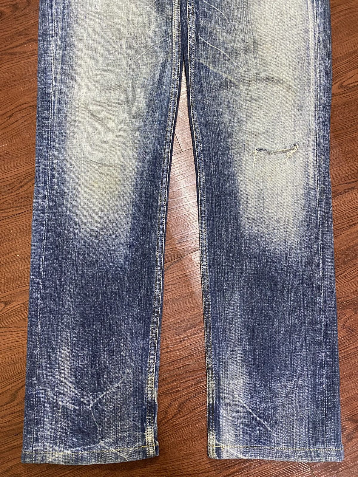 Nicole Club Vintage Japanese Brands Faded Wash Distressed Loose Jeans Size US 34 / EU 50 - 5 Thumbnail
