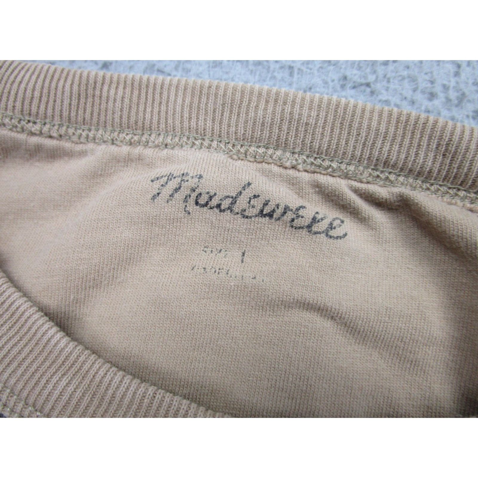 Madewell Madewell Sweater Mens Small Beige Camo Crewneck Pullover Cotton Blend Lightweight Size US S / EU 44-46 / 1 - 5 Thumbnail