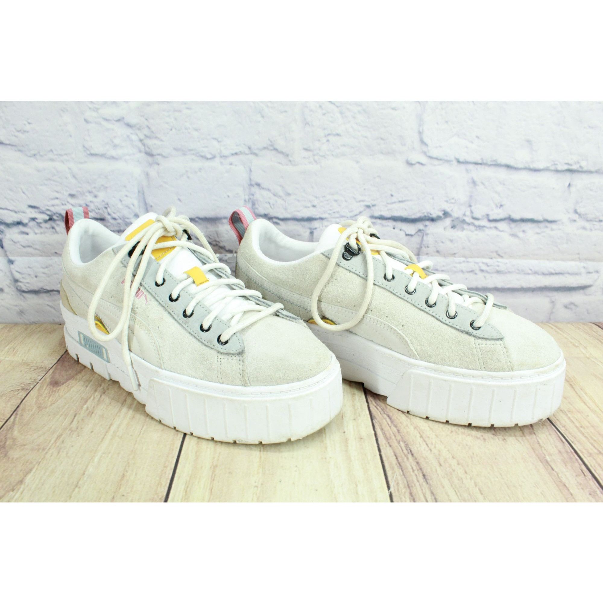 Puma Puma Mayze Women's Cream Suede Bright Heights Sneakers Size US 9.5 / IT 39.5 - 3 Thumbnail