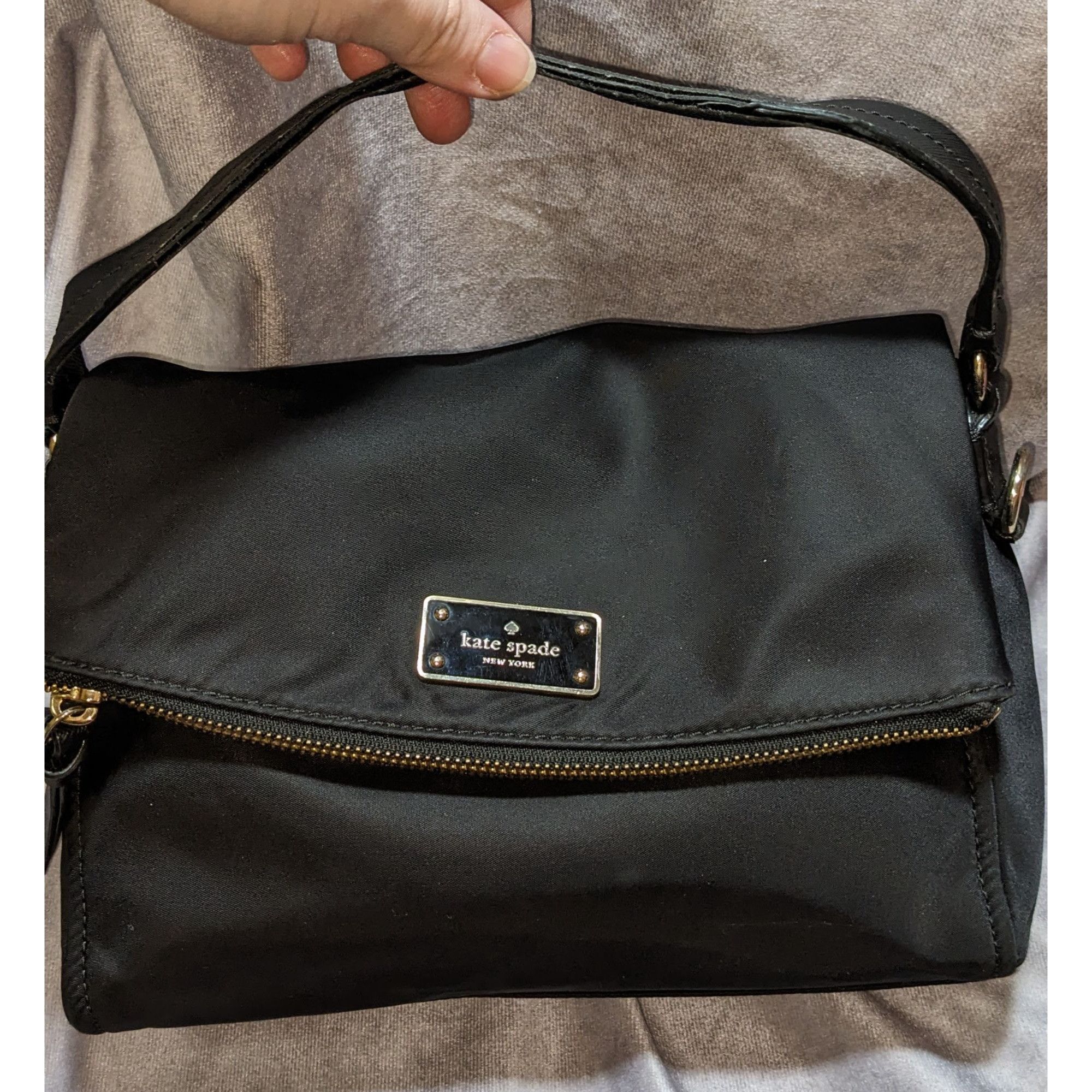 Kate Spade Kate Spade Wilson Road Black Nylon Fold-Over Satchel Size ONE SIZE - 1 Thumbnail