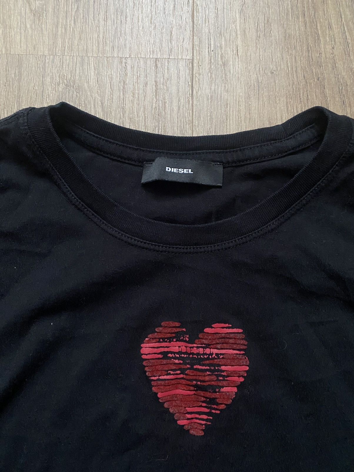 Diesel × Vintage Vintage Diesel Y2K heart logo avant garde long sleeve Size XL / US 12-14 / IT 48-50 - 2 Thumbnail