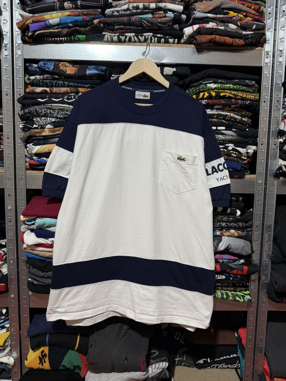 Lacoste × Vintage Vintage 90s Lacoste Yachting T-Shirt Made In Spain Y2K HYPE Size US XXL / EU 58 / 5 - 1 Thumbnail