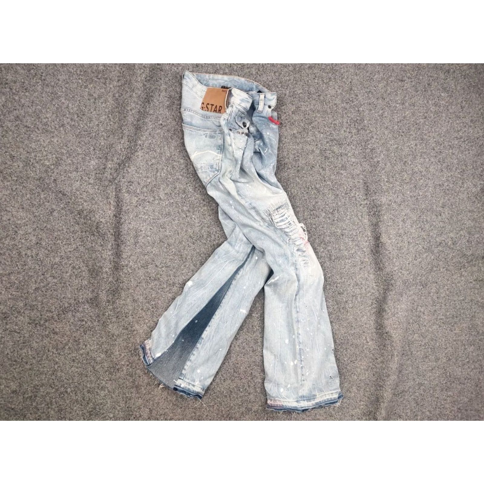 G-Star G-Star Raw Custom Jeans Jeans G-Star Flared Men's Denim 34 Blue 90s Y2K Stars Vintage Distressed 5-Pocket Regular Slim? Size US 33 - 2 Thumbnail