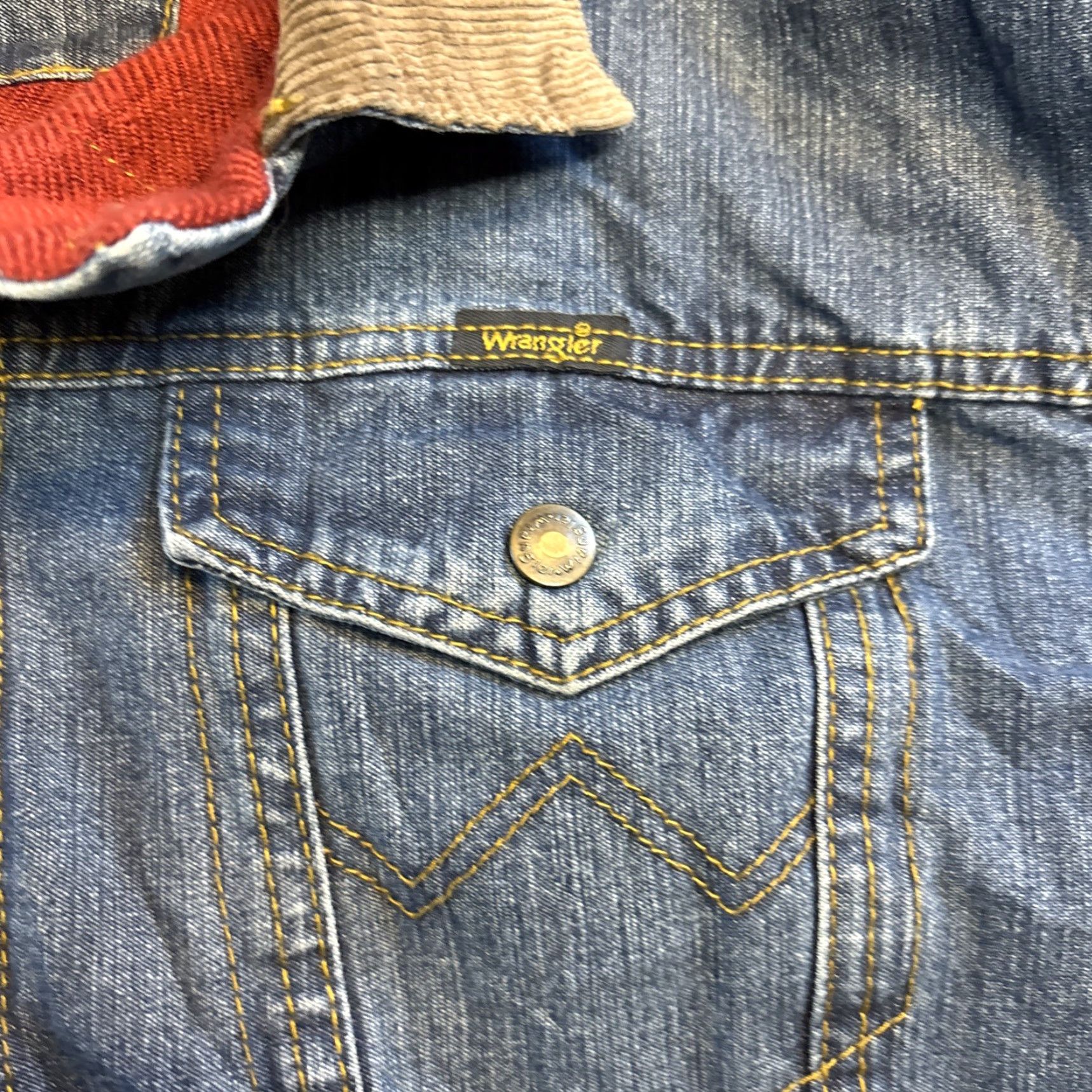 Wrangler Wrangler Denim Jacket Men M Corduroy Flannel Lined VTG American Rodeo Western Jeans Jacket Mens Size US M / EU 48-50 / 2 - 4 Thumbnail