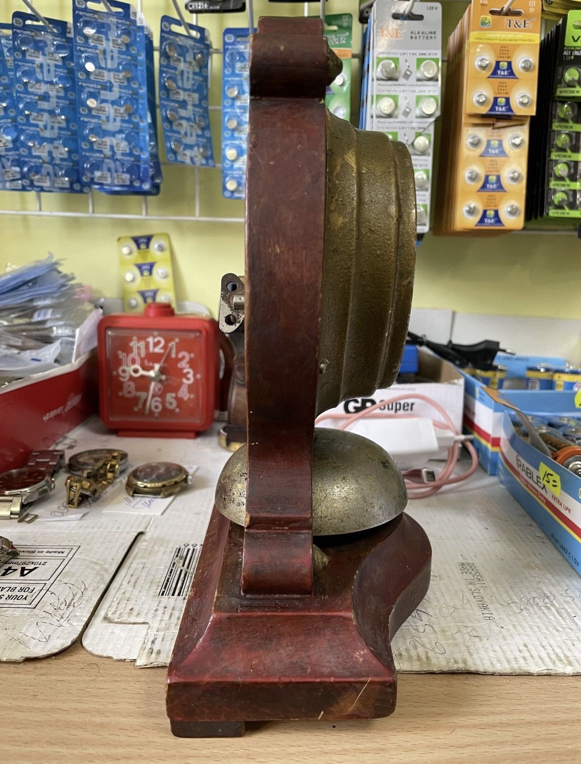 Vintage Antique English Alarm Clock From 1900 Size ONE SIZE - 2 Thumbnail