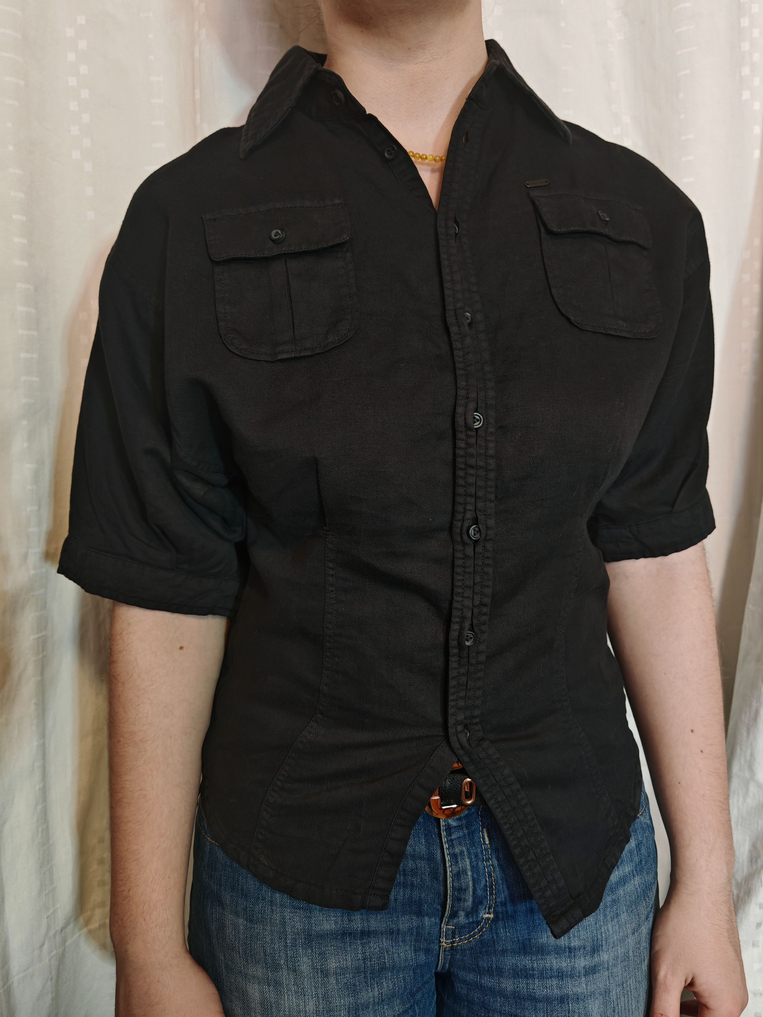 Diesel Rare VTG Diesel Linen Short Sleeve Shirt Military Style sz S Size US S / EU 44-46 / 1 - 1 Thumbnail