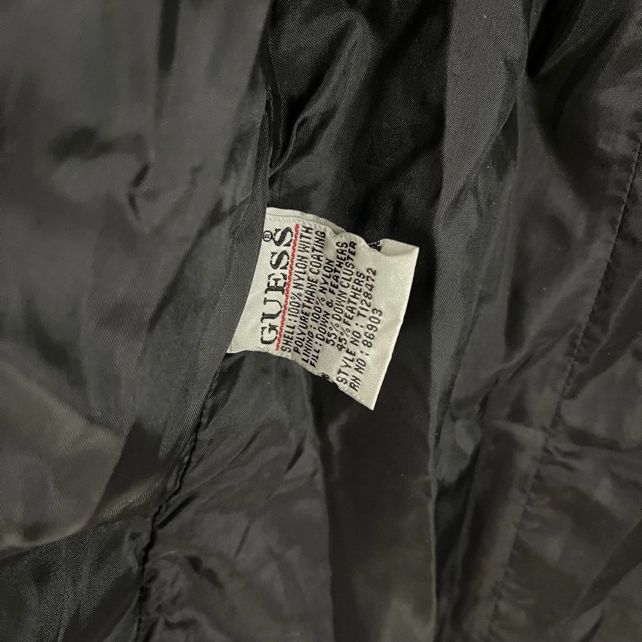 Guess GUESS Vintage Y2K Black Down Puffer Winter Jacket Size XL / US 12-14 / IT 48-50 - 9 Thumbnail