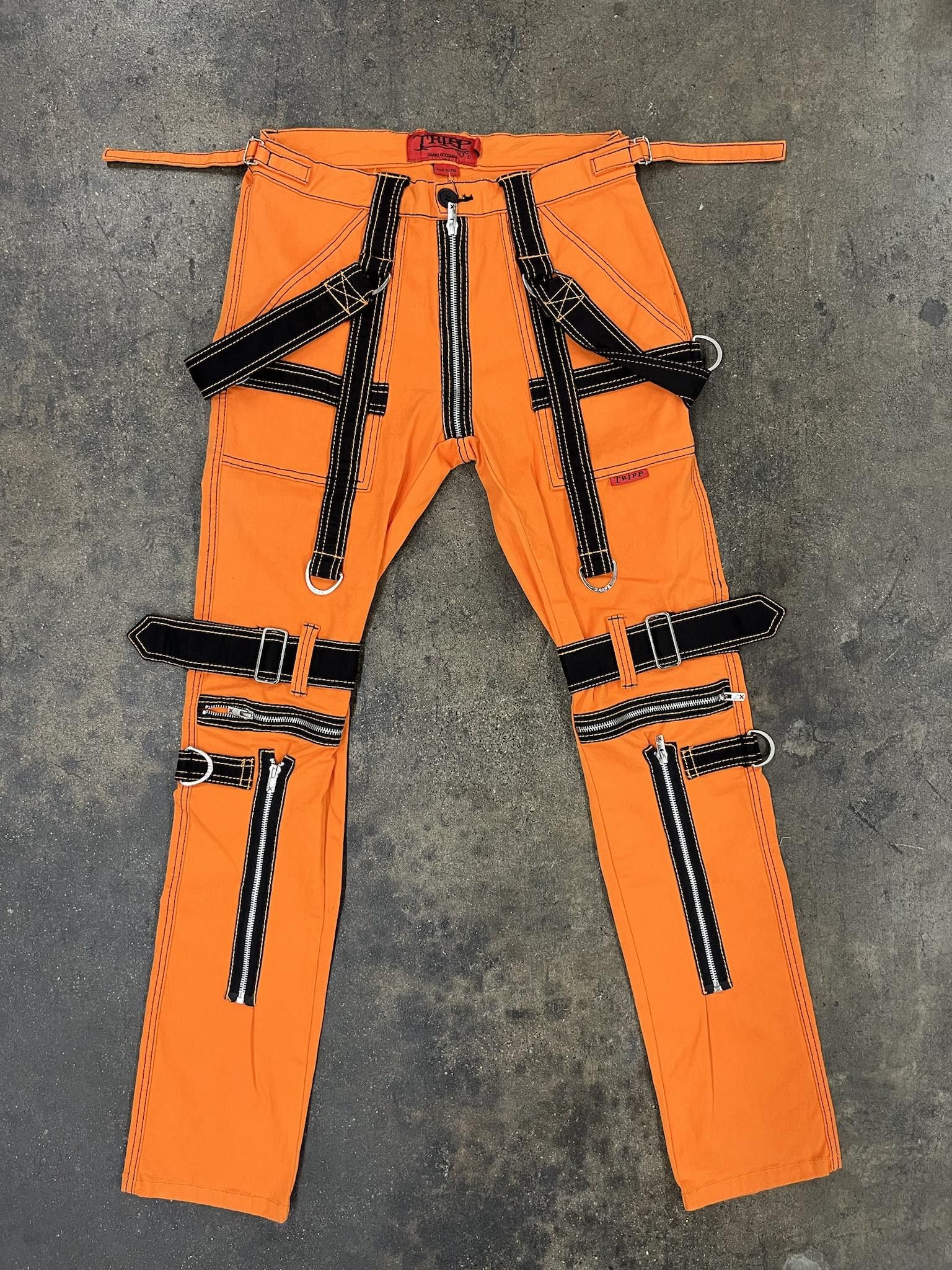 image of Tripp NYC Skinny Bondage Pants in Orange, Men's (Size 30)