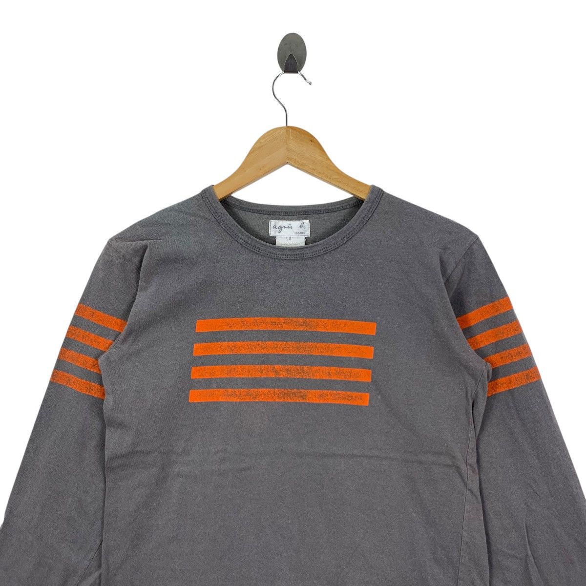 agnes b. AGNES B PARIS Sport French Brand Stripes Long Sleeve Shirt Size S / US 4 / IT 40 - 2 Thumbnail