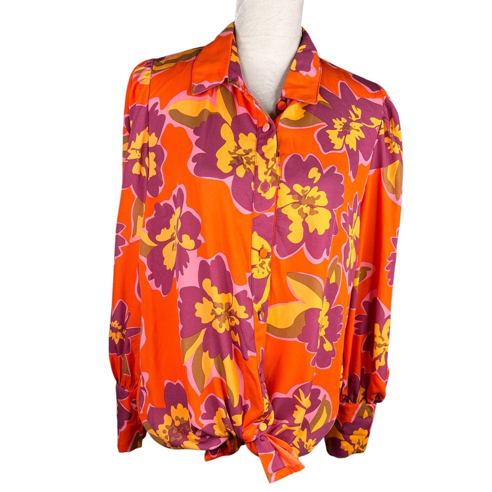 Other BTFBM Retro Button Down L Shirt Top Bright Colors Size L / US 10 / IT 46 - 3 Thumbnail