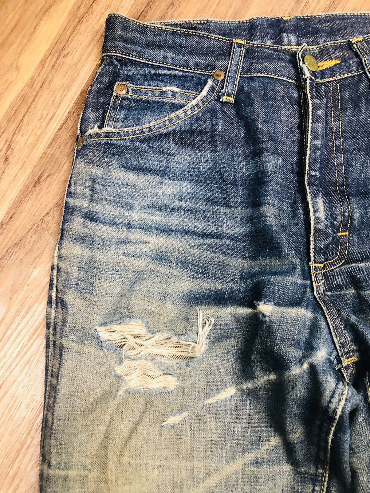 Lee Lee Vintage Flare Jeans High Waist Distressed (37) Size US 30 / EU 46 - 6 Thumbnail