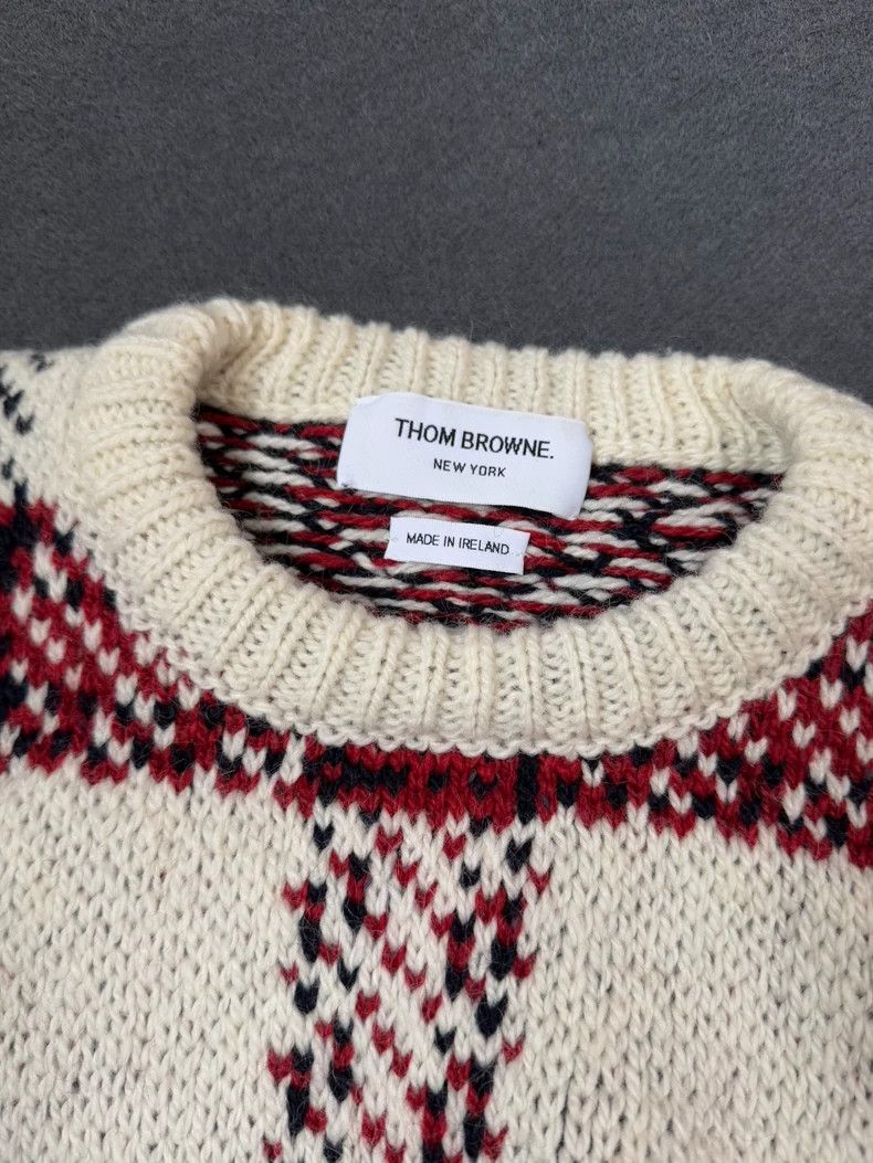 Thom Browne Thom browne British-style pullover round-neck sweater 2503- Size US S / EU 44-46 / 1 - 7 Thumbnail