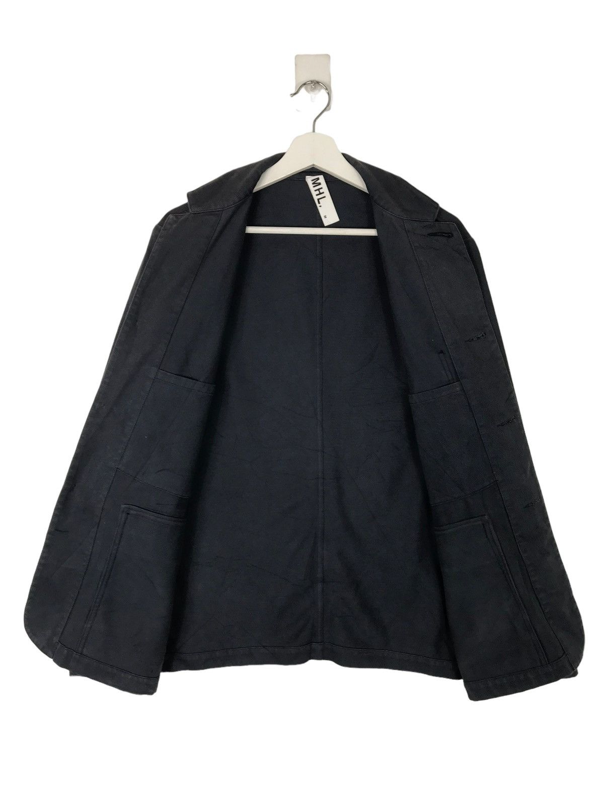 Margaret Howell 💥 MHL MARGARETT HOWELL SHAWL COLAR NAVY JACKET Size US M / EU 48-50 / 2 - 6 Thumbnail