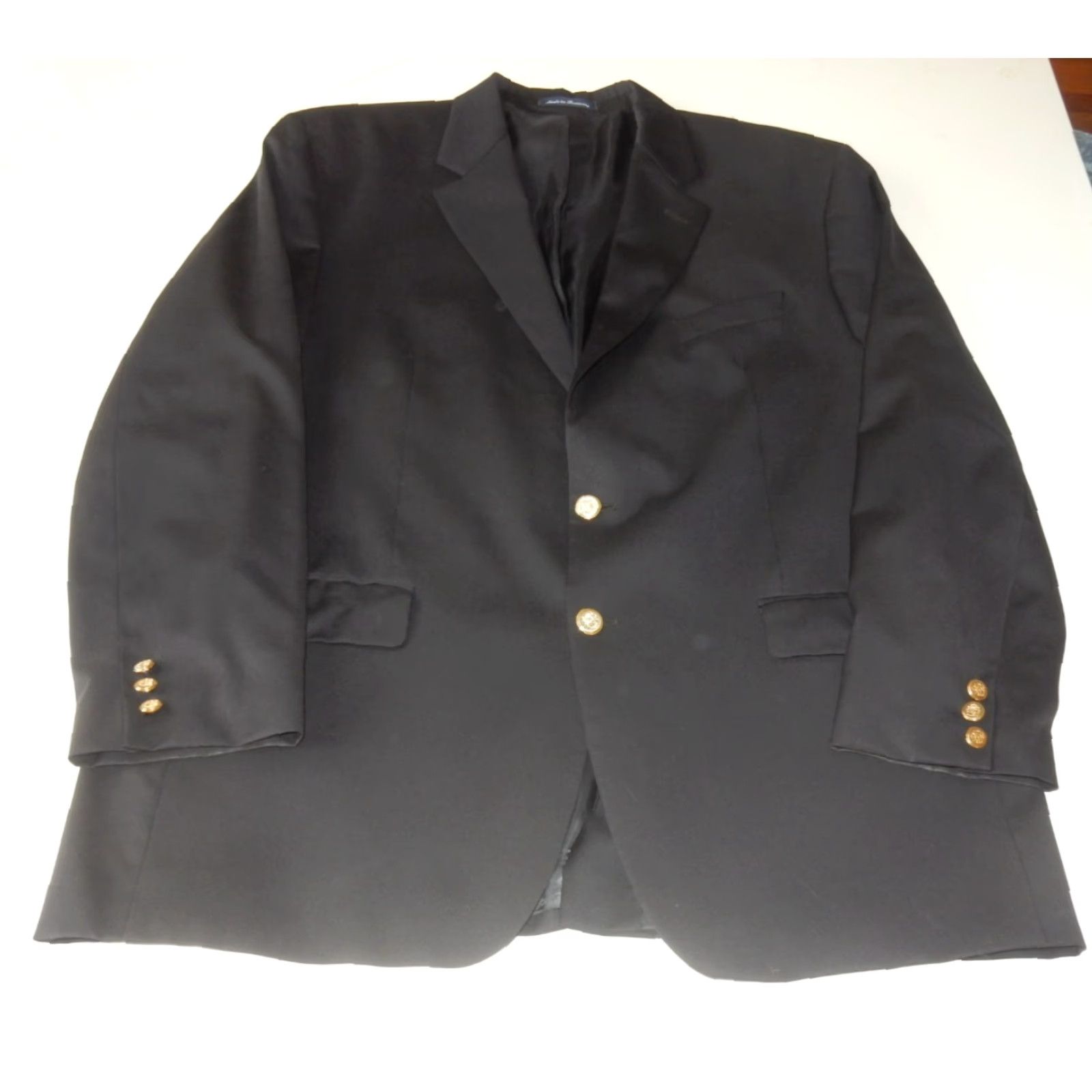 Chaps VTG Chaps Ralph Lauren Men’s Blazer Sport Coat Jacket 48L Blue Solid - Two Button - 1 Piece - Regular Fit Mens Blazer Size 48R - 2 Thumbnail