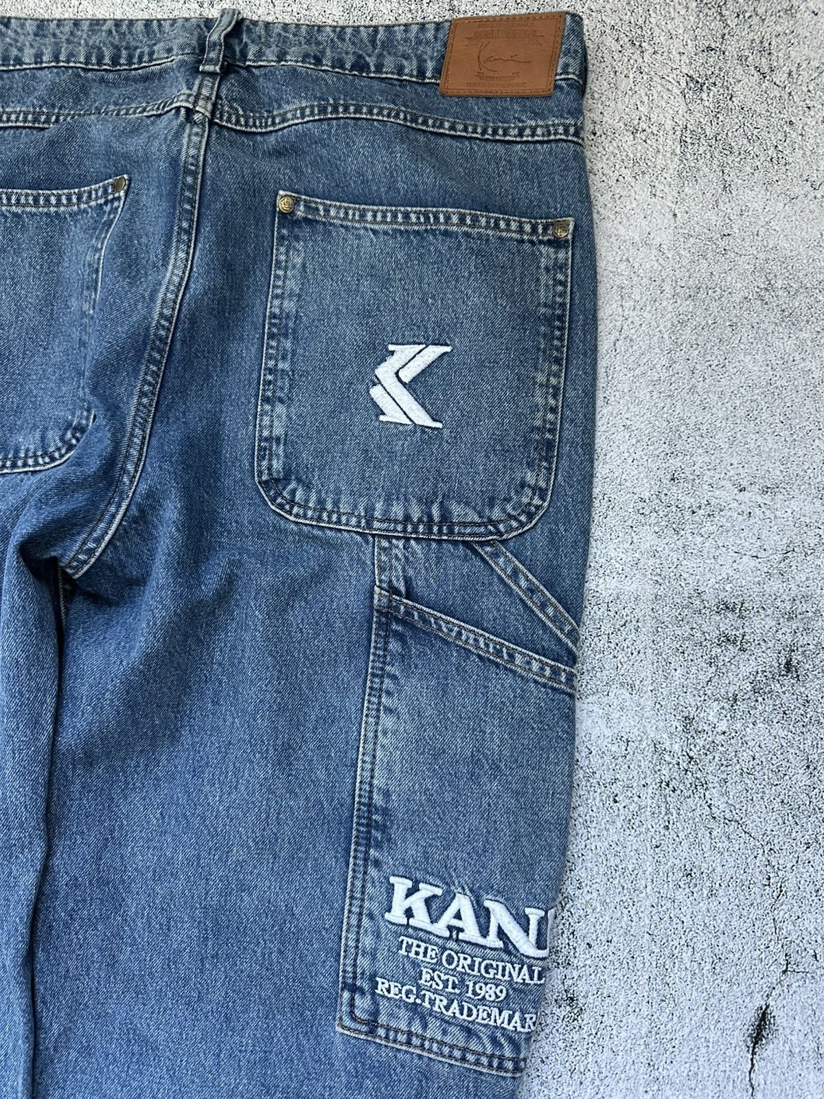 Karl Kani Karl Kani Baggy Denim Blue Jeans Big Logo Y2K Fit Size US 36 / EU 52 - 9 Thumbnail