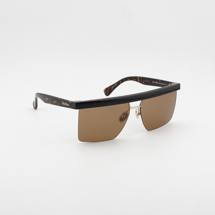 Max Mara Max Mara MM0072 52E Sunglasses Dark Havana Square Frame Size ONE SIZE - 5 Thumbnail