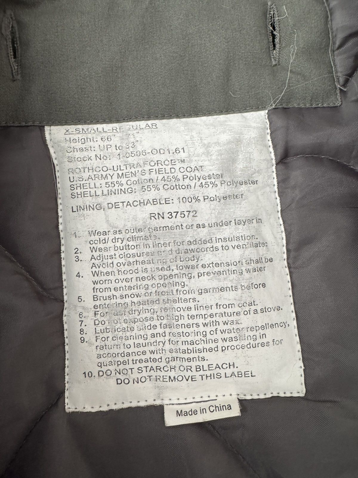 Other VINTAGE QUILTED MILITARY LINER JACKET Size US M / EU 48-50 / 2 - 3 Thumbnail