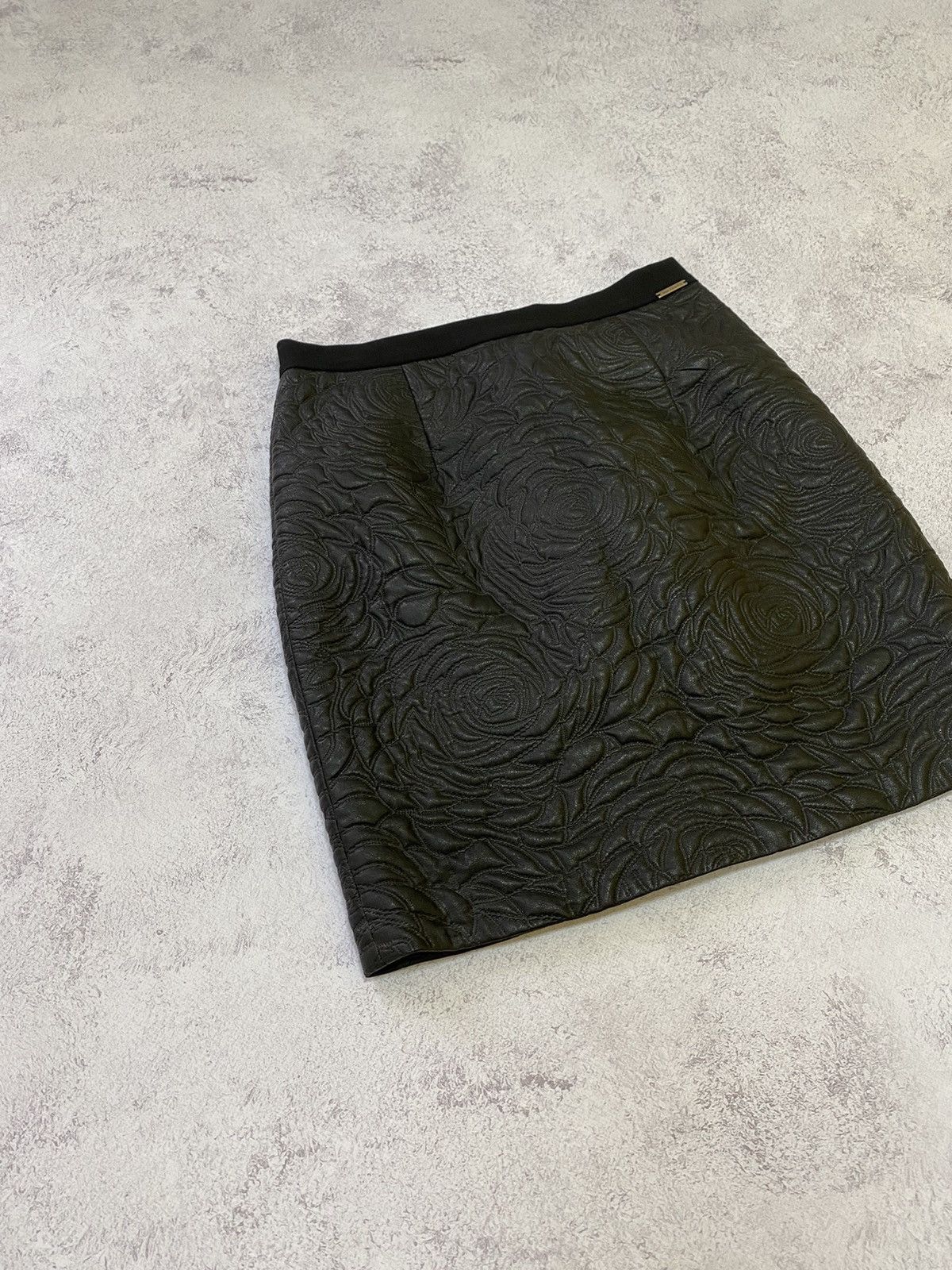 Cop Copine Cop Copine Floral Black Avant Garde Skirt Size 38 Size 26" / US 2 / IT 38 - 3 Thumbnail