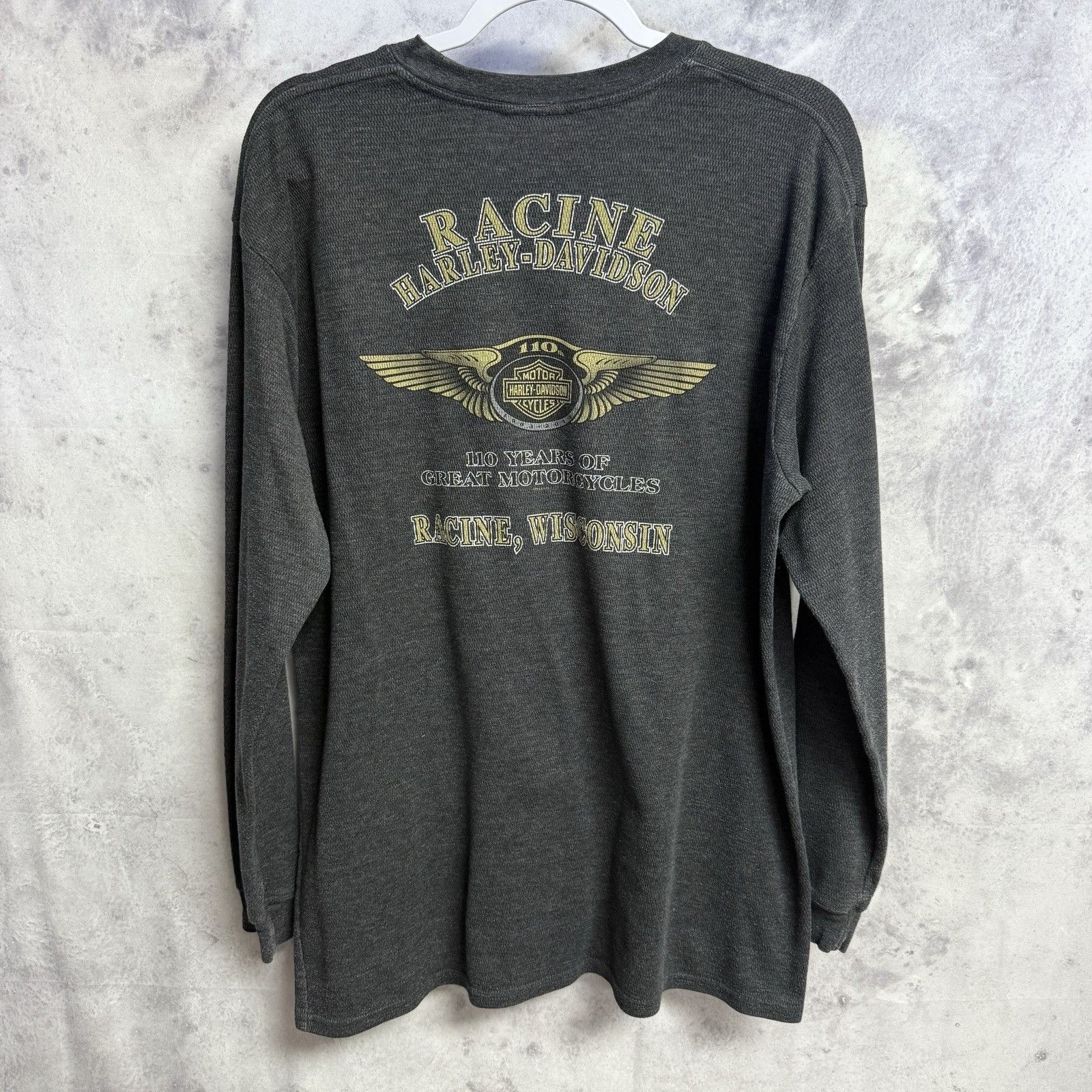 Harley Davidson Harley Davidson Wisconsin T Shirt Mens XL 22.5x28.5 Long Sle Size US XL / EU 56 / 4 - 2 Thumbnail
