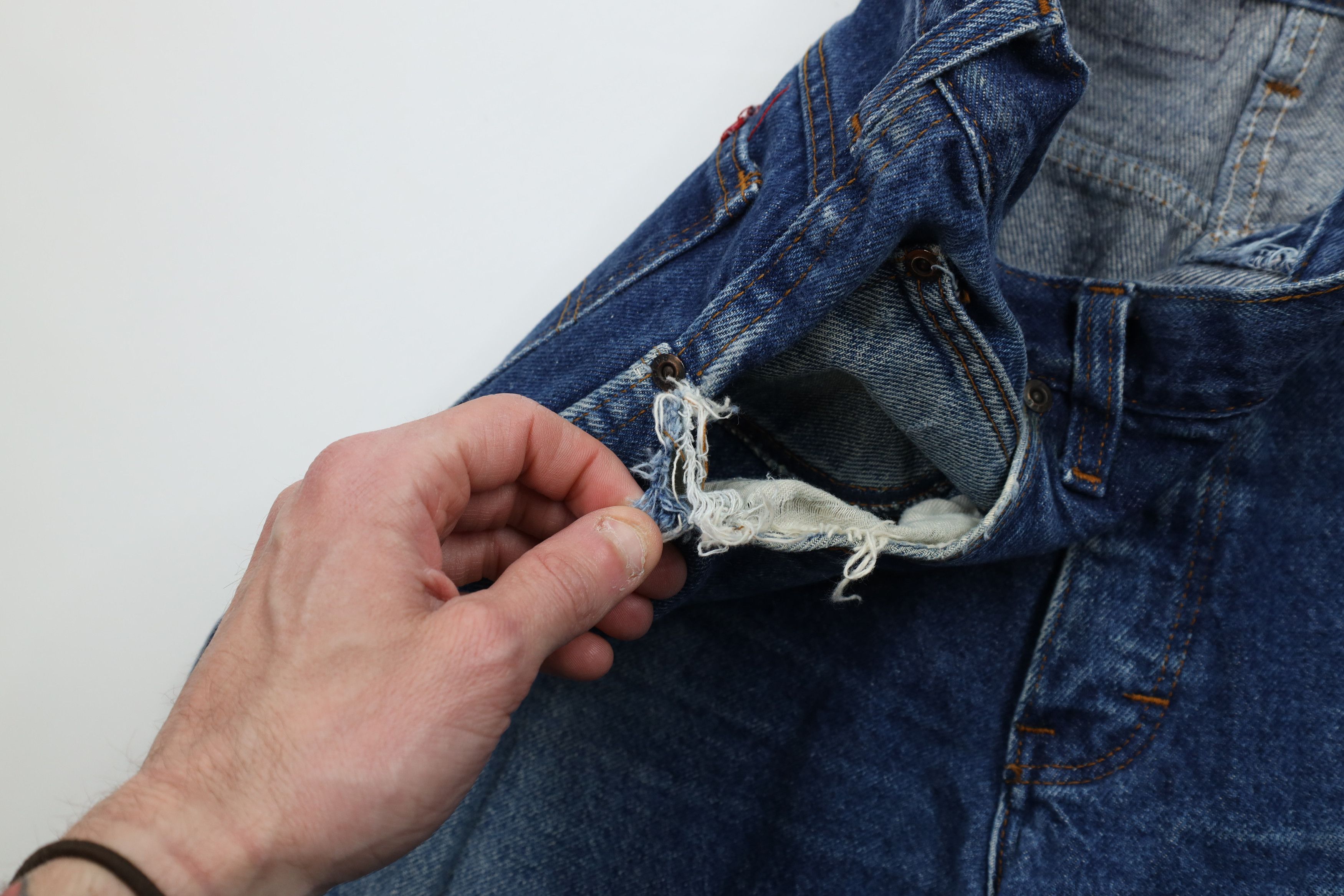 Dickies × Vintage Vintage 70s 80s Dickies Branders Straight Leg Denim Jeans Size US 32 / EU 48 - 7 Thumbnail