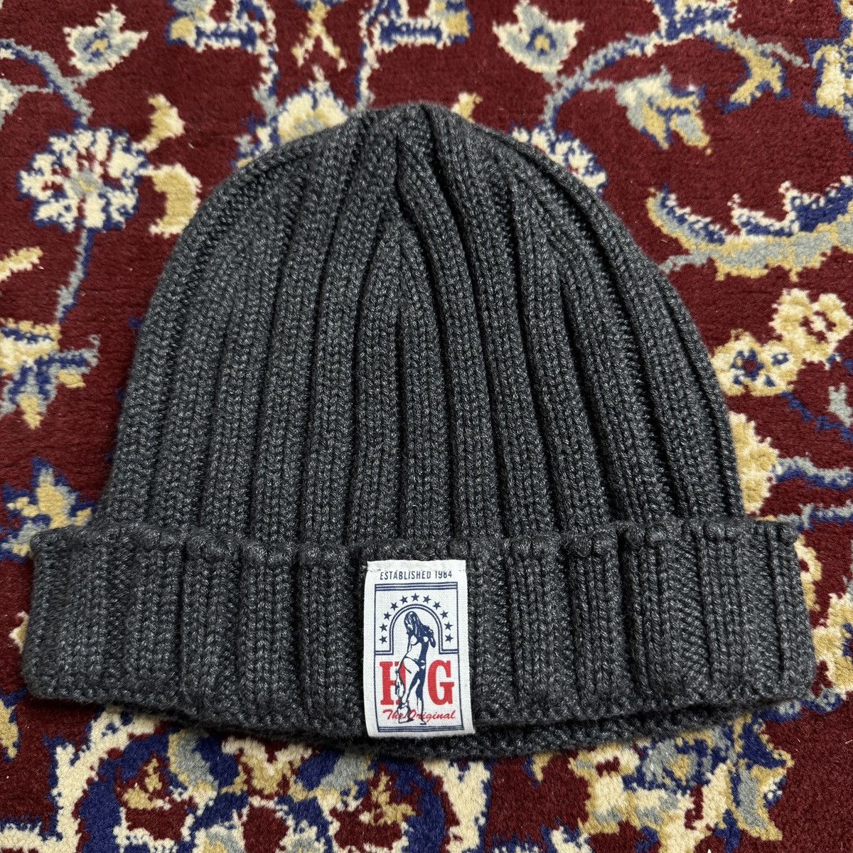 Hysteric Glamour Vintage Hysteric Glamour Pin-up Girl logo Knit Beanie Y2k Size ONE SIZE - 1 Thumbnail