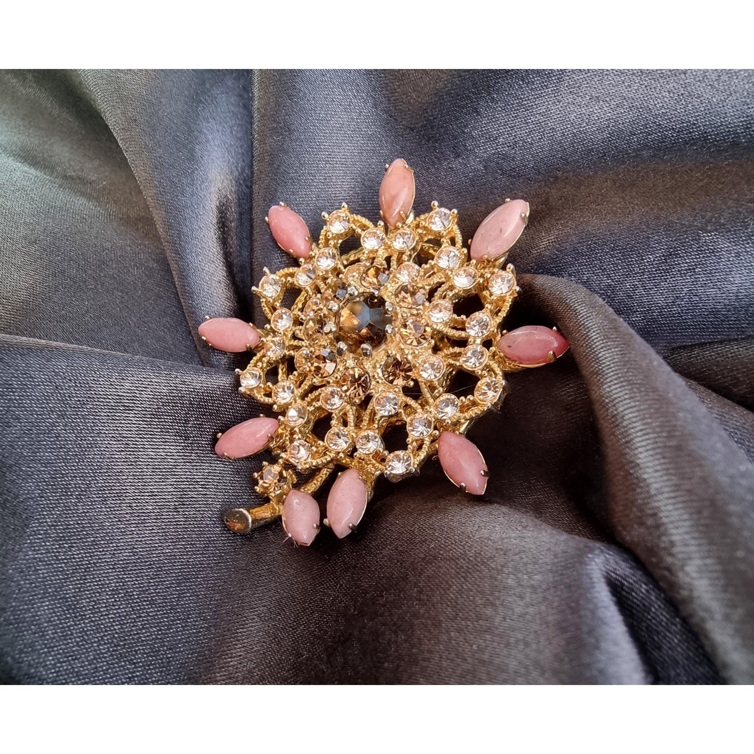Other Rare Find Vintage Purple Stones Amber Rhinestones Gold Toned Size ONE SIZE - 3 Thumbnail