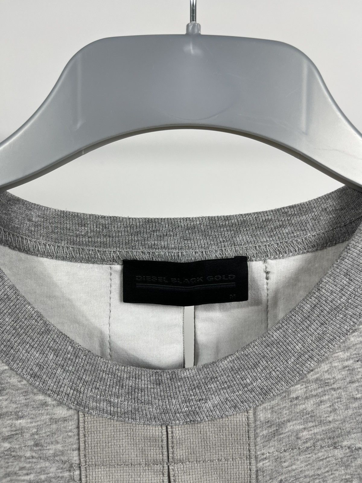 Diesel × Diesel Black Gold Diesel Black Gold Faux Leather Panel Tee T-Shirt Grey M Size US M / EU 48-50 / 2 - 3 Thumbnail