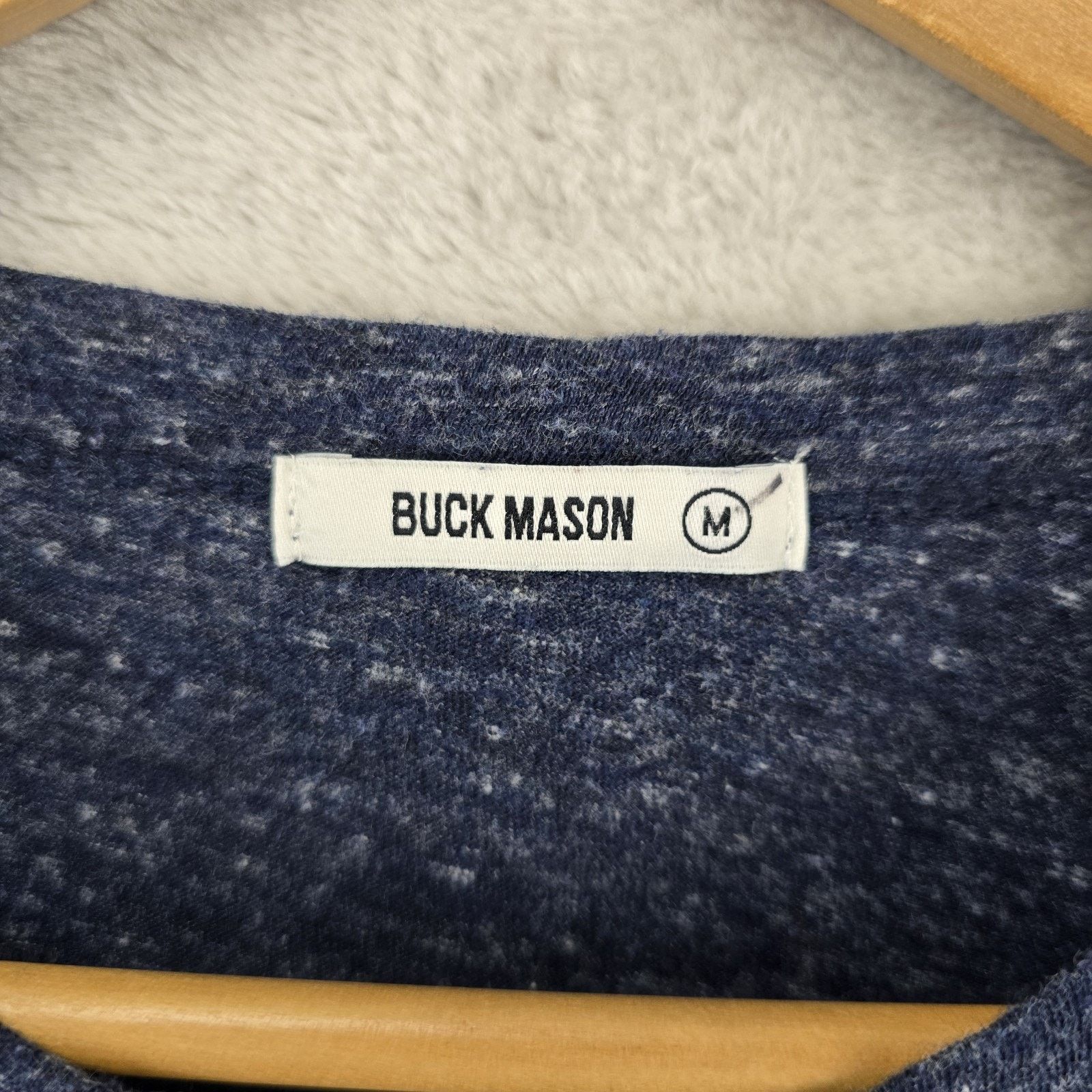 Buck Mason Buck Mason Henley Shirt Medium Lightweight Heather Navy Blue Size US M / EU 48-50 / 2 - 4 Thumbnail