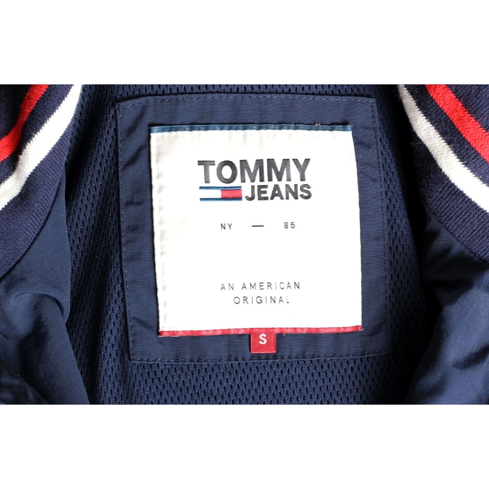 Tommy Hilfiger TOMMY HILFIGER JEANS Bomber Jacket Men Size S MJ5106 - Blue, Casual, Regular Fit, Full Zip, Logo, Canvas Jacket Size US 29 - 7 Thumbnail