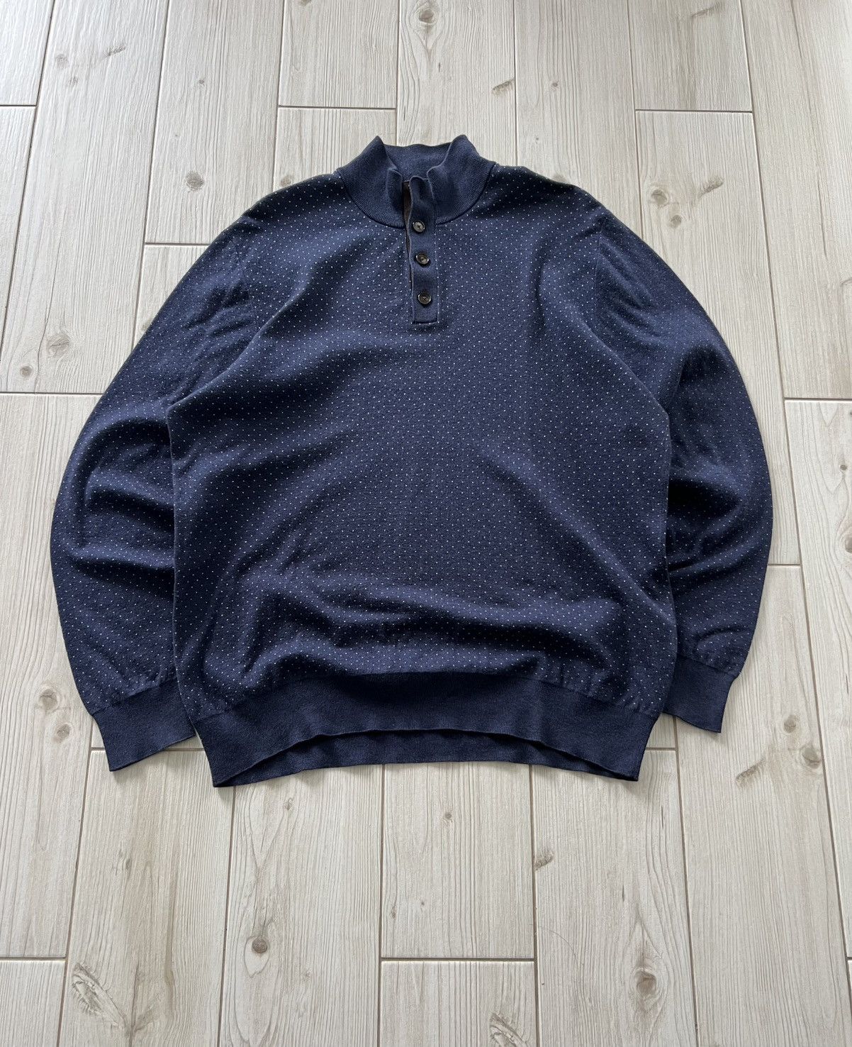 Hackett Hackett London Cotton/Silk 1/4 zip Sweater Mens Classic Size US XL / EU 56 / 4 - 3 Thumbnail