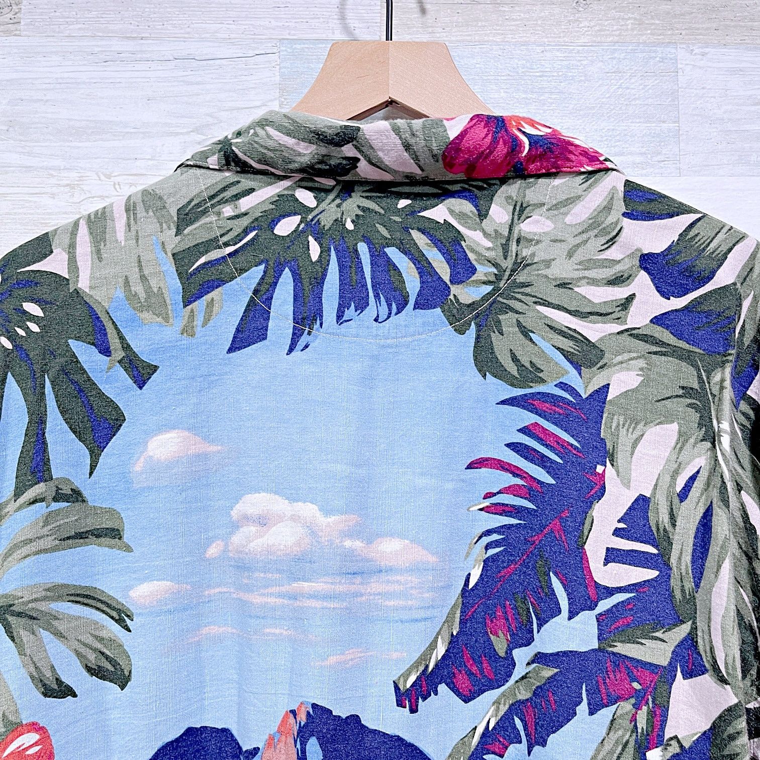 Nautica Nautica Vintage Linen Hula Girl Hawaiian Camp Shirt Mens XXL Size US XXL / EU 58 / 5 - 5 Thumbnail