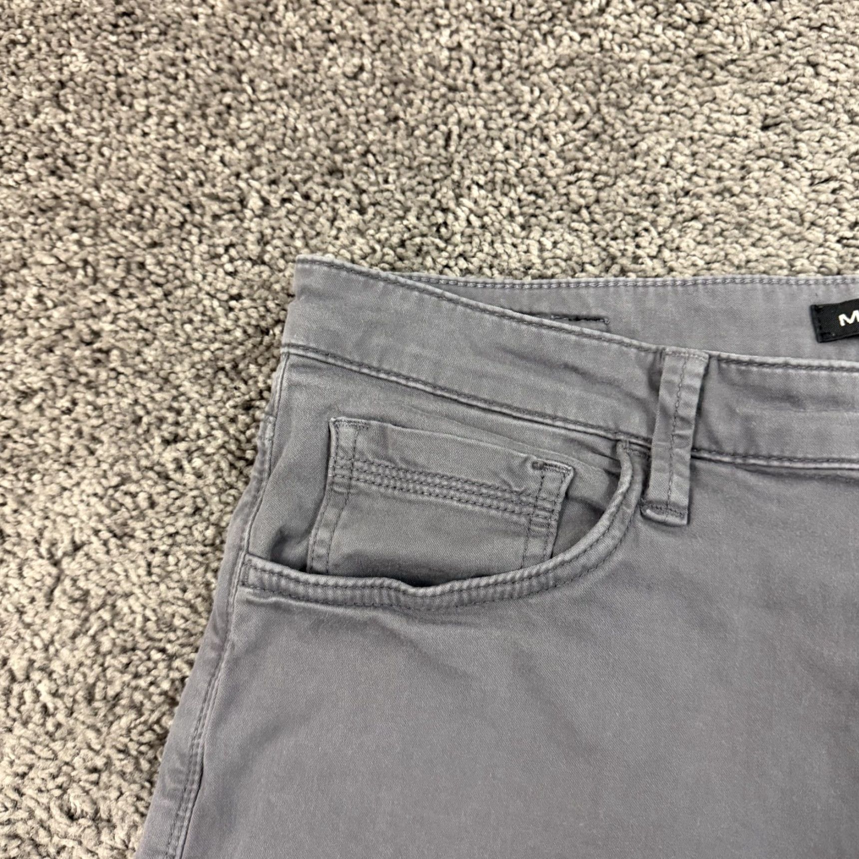 Mavi Mavi Pants Mens 33 Gray Slim Leg Stretch Chino 5 Pocket Jake Straight Stretch Casual Size US 33 - 3 Thumbnail
