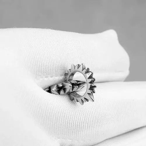 Vintage Stainless Steel Punk Rock Drop Earring Size ONE SIZE - 4 Thumbnail