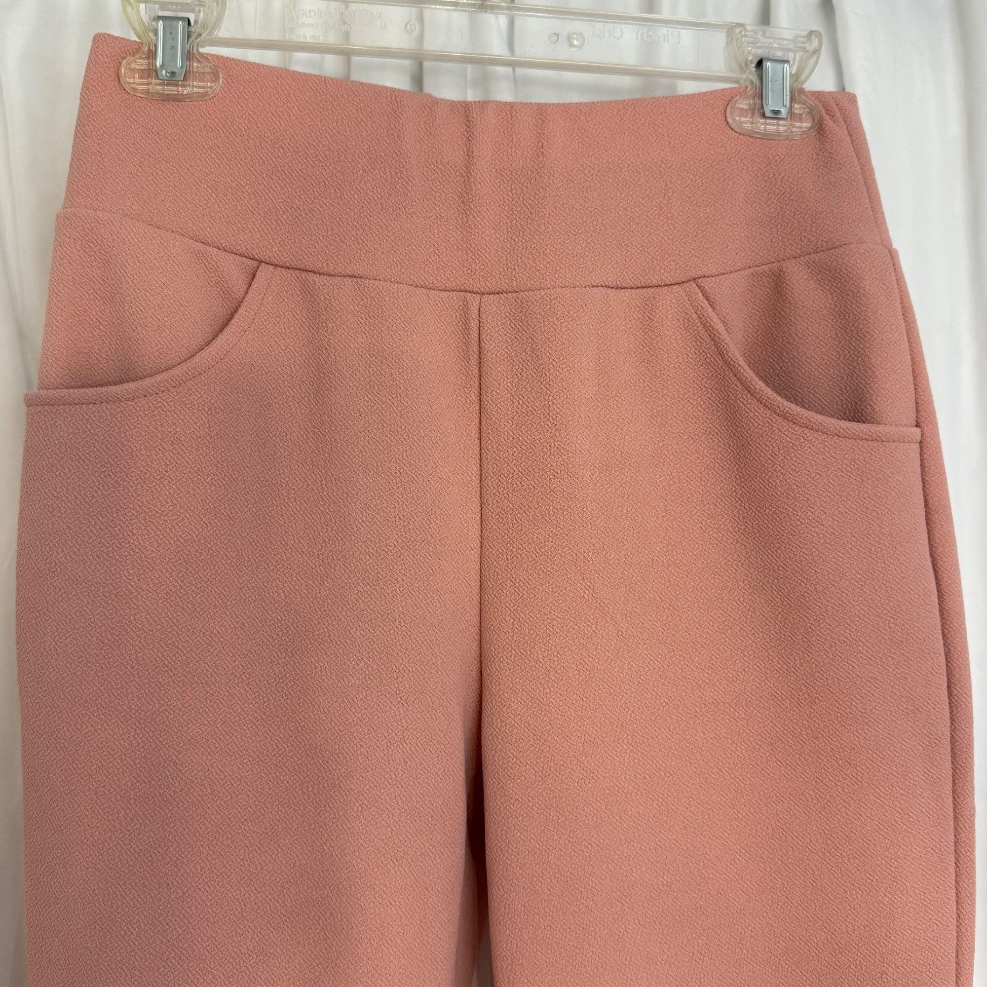 Shein Shein Womens Tall M Flared High-Waist Pants W/Pockets Pink Size 28" / US 6 / IT 42 - 2 Thumbnail