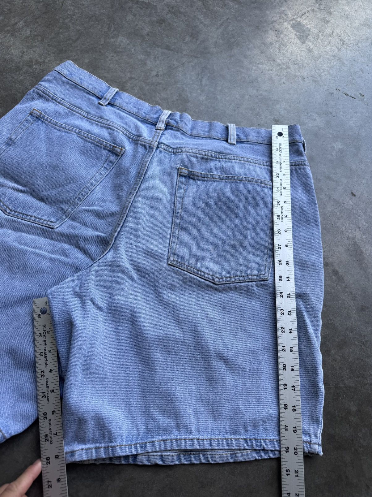 Basic Editions Vintage 90’s/00’s Basic Editions Light Wash Faded Jorts Size US 38 / EU 54 - 4 Thumbnail