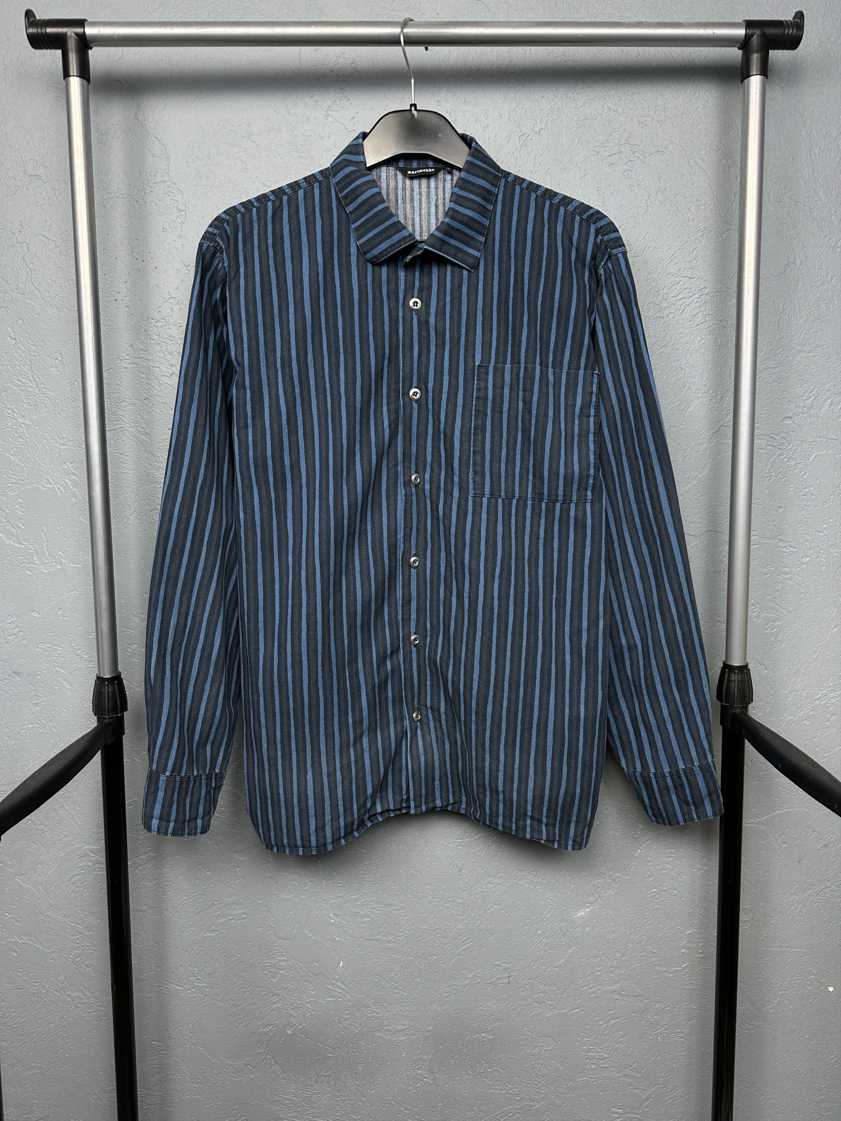 Marimekko Marimekko Mens Long Sleeve Striped Shirt Size US S / EU 44-46 / 1 - 1 Thumbnail