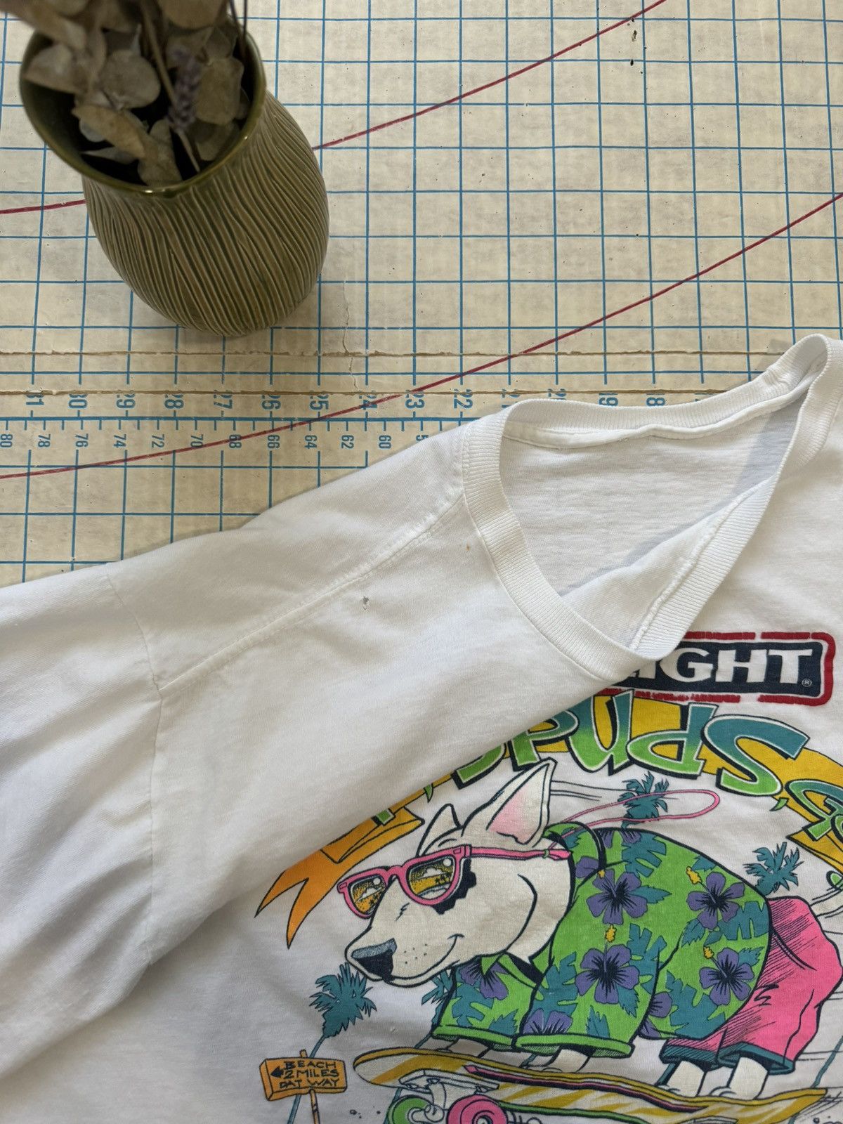 Budweiser × Vintage Vintage Bud Light Spuds Mackenzie Promo Tee 80’s Size US XL / EU 56 / 4 - 9 Thumbnail