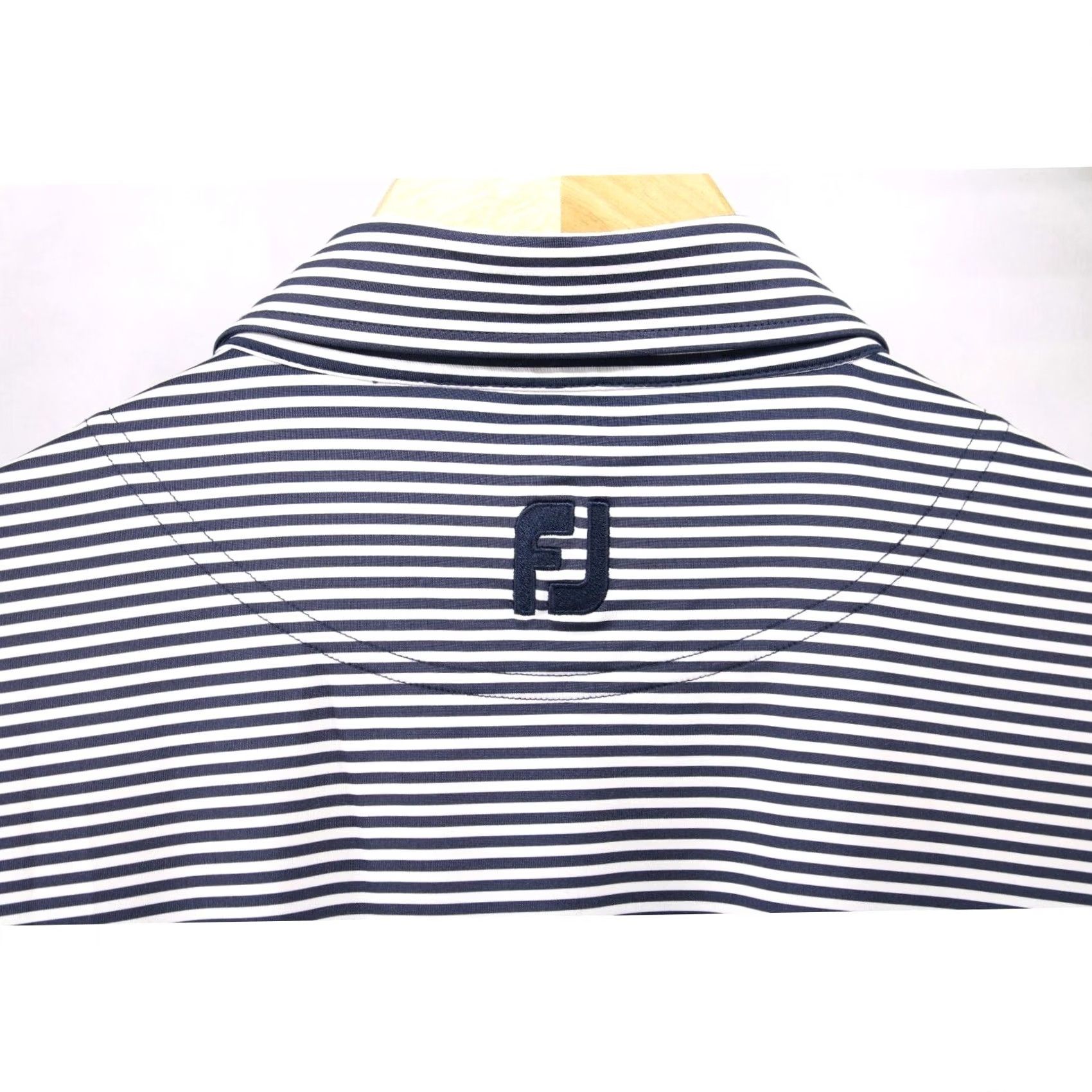 Footjoy FootJoy Polo Shirt Navy White Striped Short Sleeve XL Men Size US XL / EU 56 / 4 - 5 Thumbnail