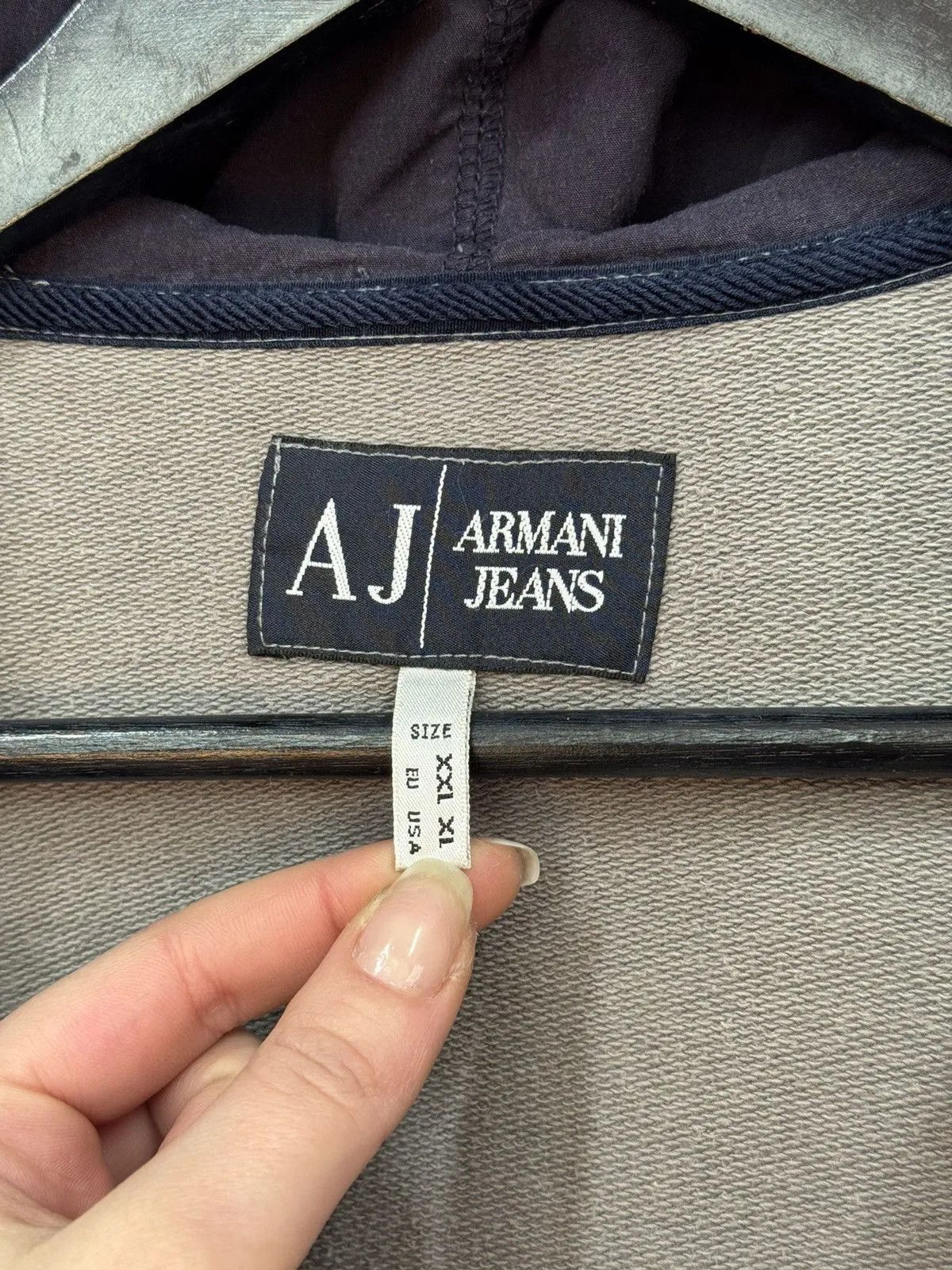 14th Addiction Vintage Armani Hoodie Zip Avant Garde Japan Y2K Style Size US XL / EU 56 / 4 - 8 Thumbnail