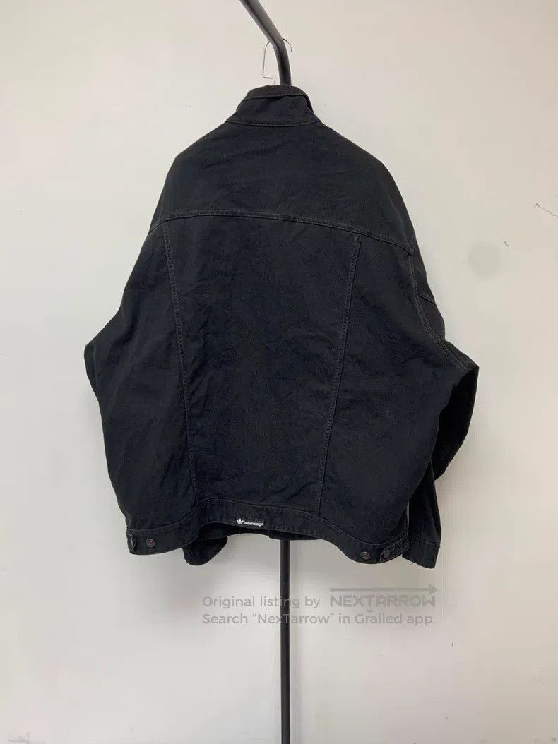Balenciaga Balenciaga Logo Printed Striped Long Sleeve Denim Jacket Size US L / EU 52-54 / 3 - 2 Thumbnail