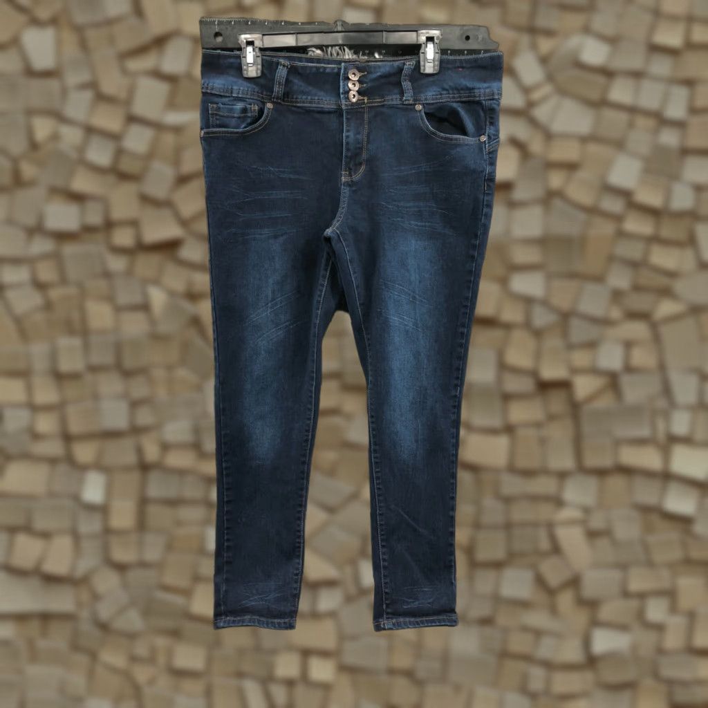 Vintage GOGO STAR Jeans Skinny Size 15 Juniors Womens Medium Wash Blue Size 36" / US 14 / IT 50 - 1 Thumbnail