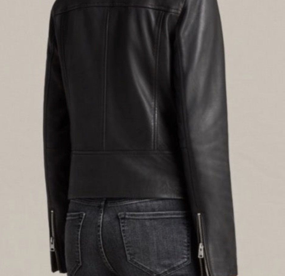 Allsaints ALLSAINTS Leather Bales Moto Biker Jacket UK 8 / US 4 Size S / US 4 / IT 40 - 10 Thumbnail