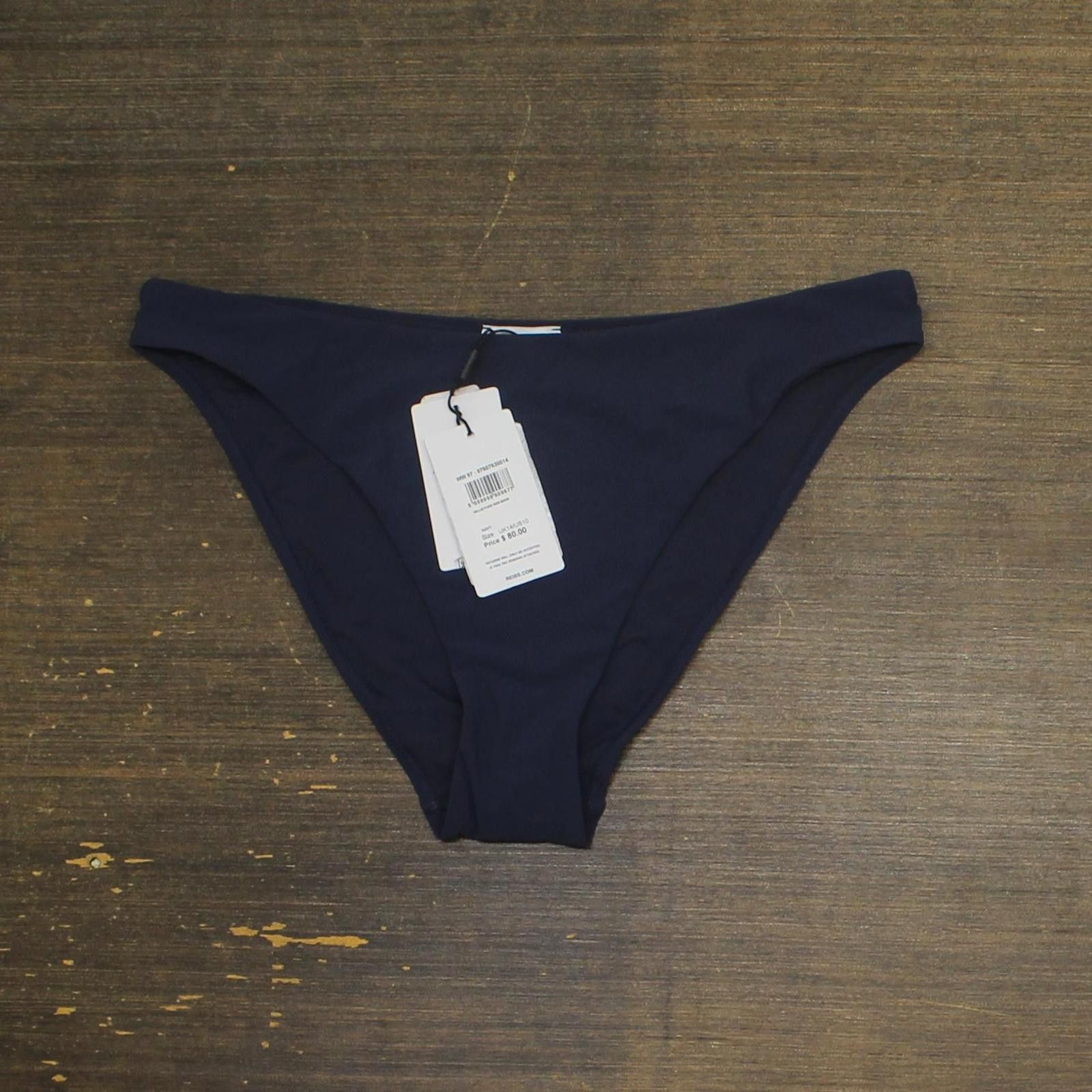 Nwt Reiss Womens Millie Bikini Bottom 97607630 Navy Blue 10